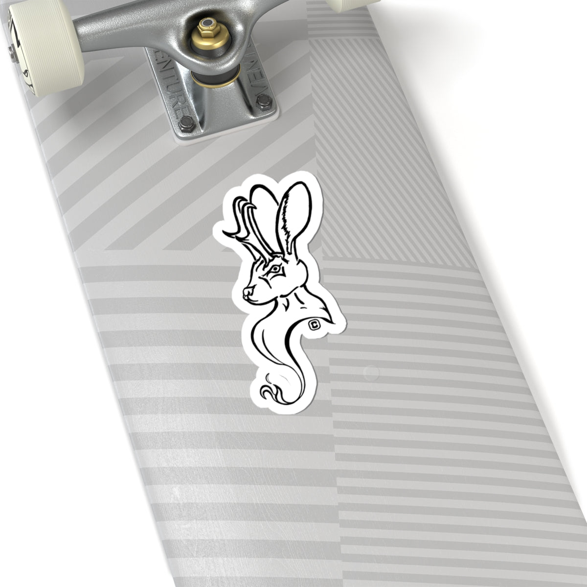 Jackalope Bust Kiss-Cut Stickers