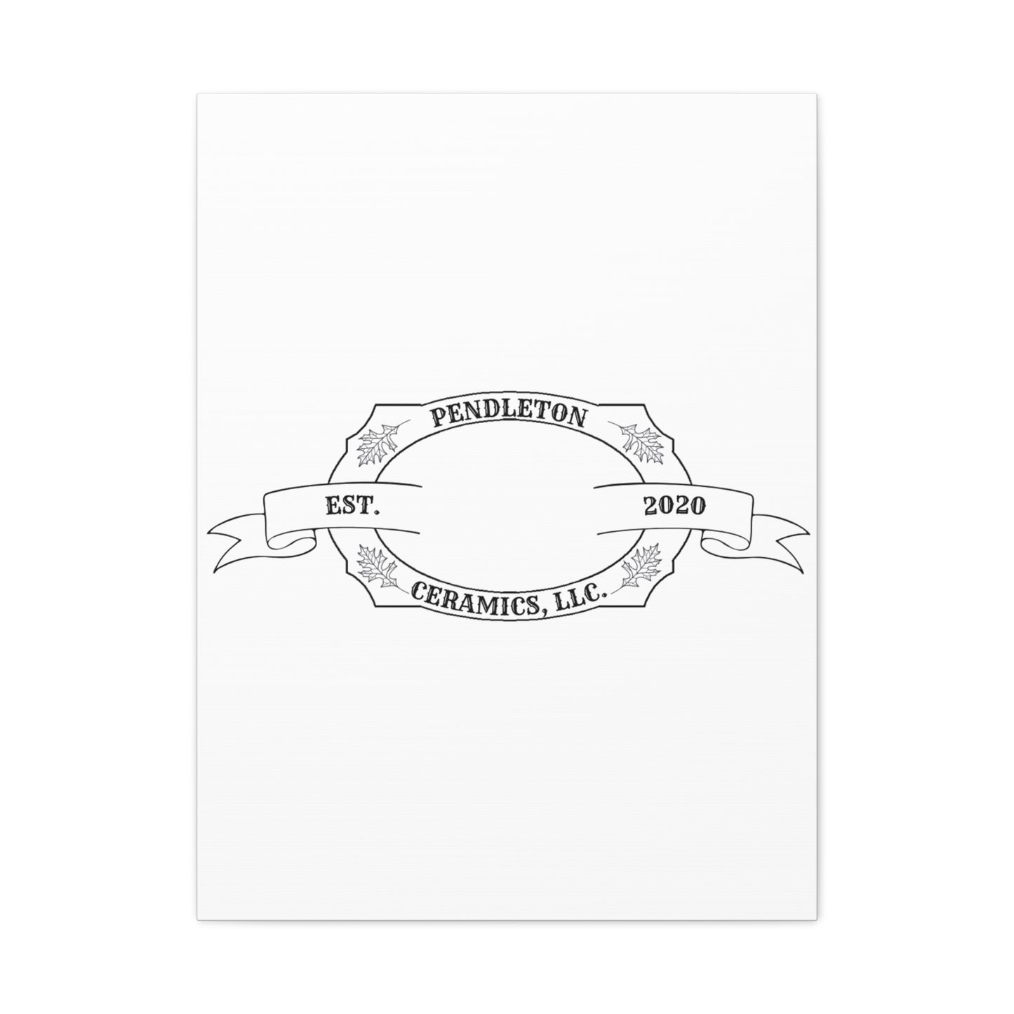 Pendleton Ceramics Logo Custom Framed Canvas Wall Art