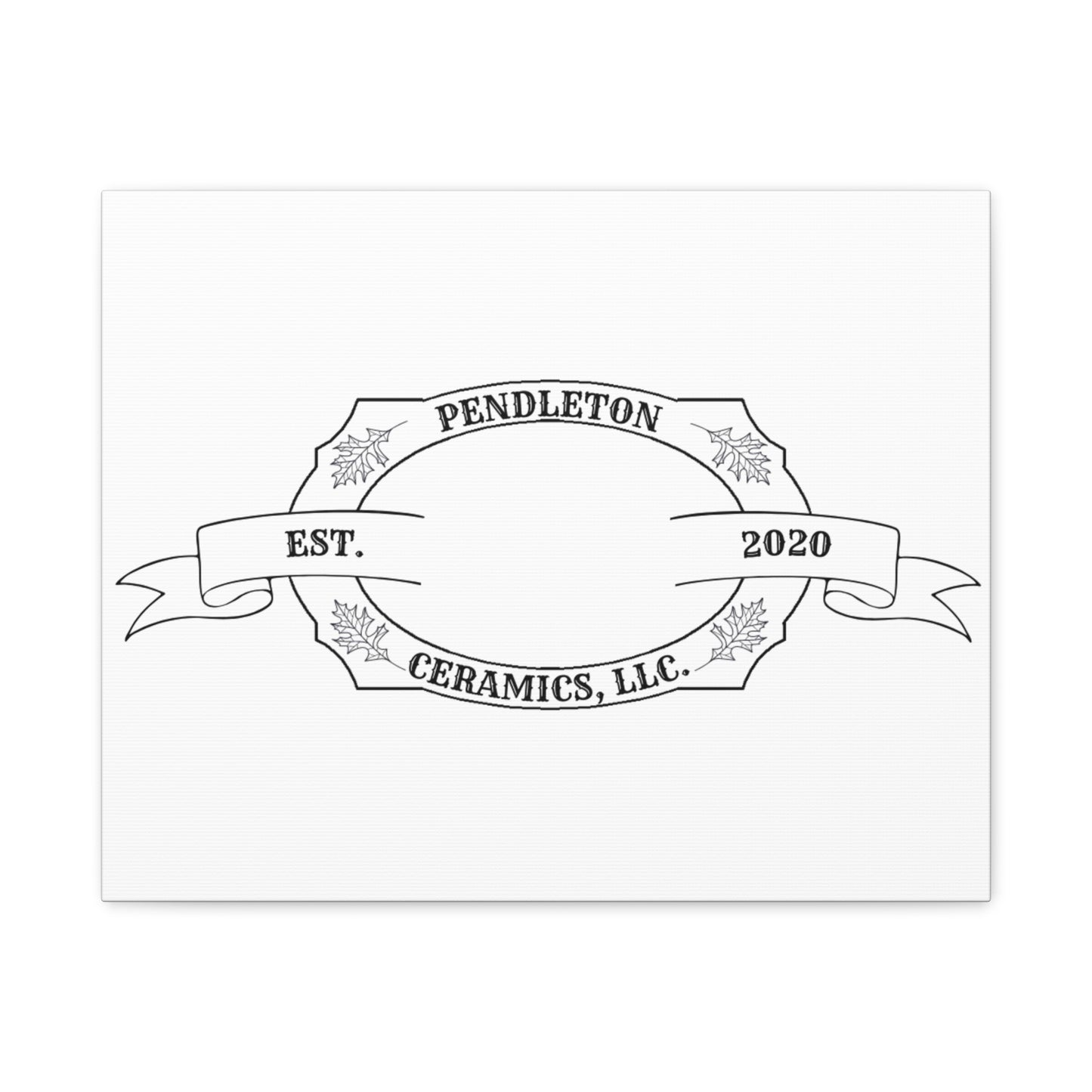 Pendleton Ceramics Logo Custom Framed Canvas Wall Art