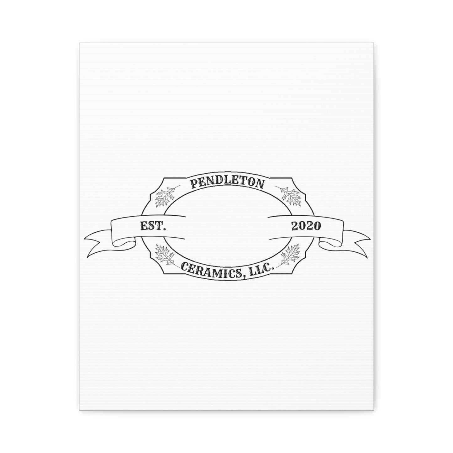 Pendleton Ceramics Logo Custom Framed Canvas Wall Art