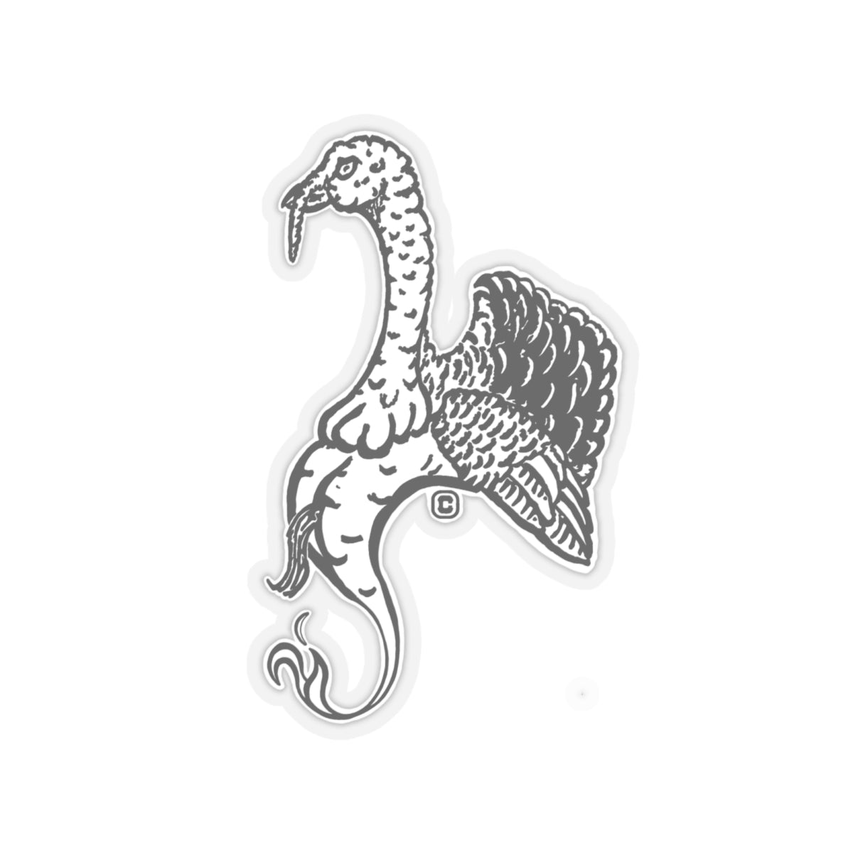 Turkey Animal Bust Drawing Kiss-Cut Stickers