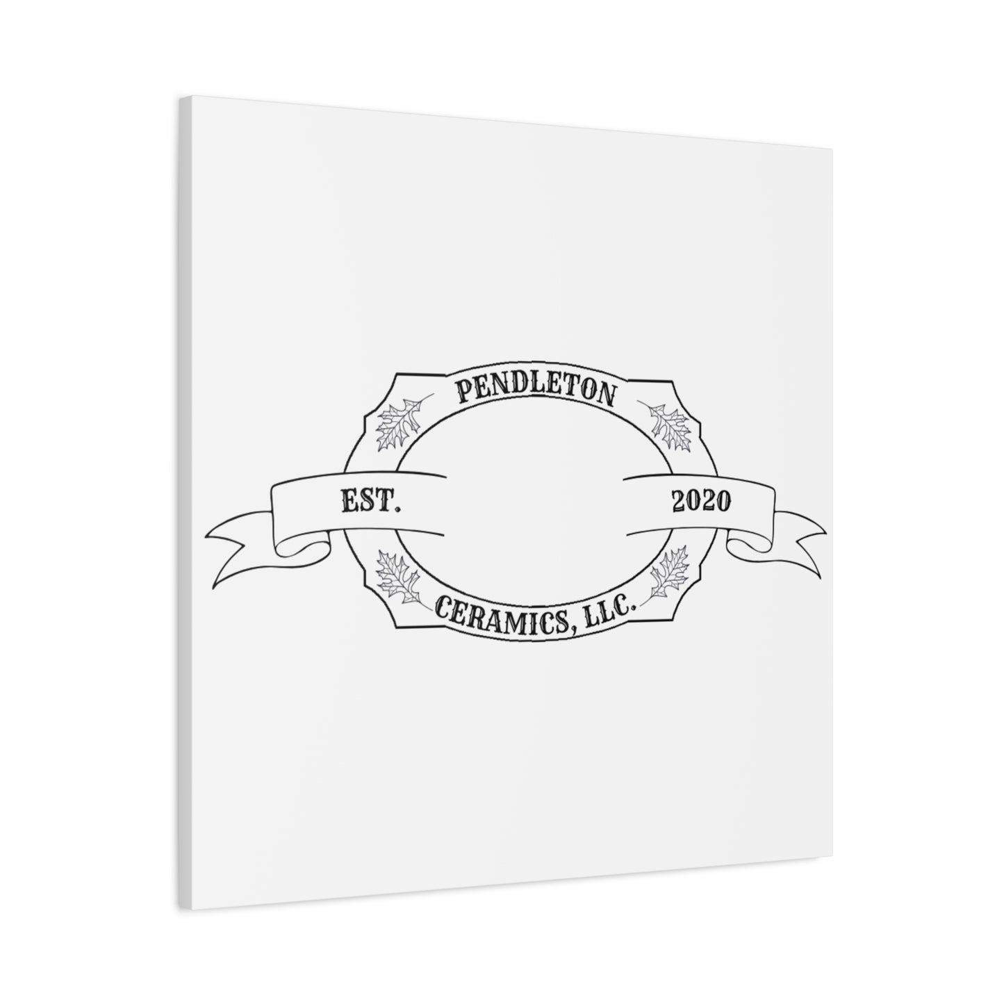 Pendleton Ceramics Logo Custom Framed Canvas Wall Art