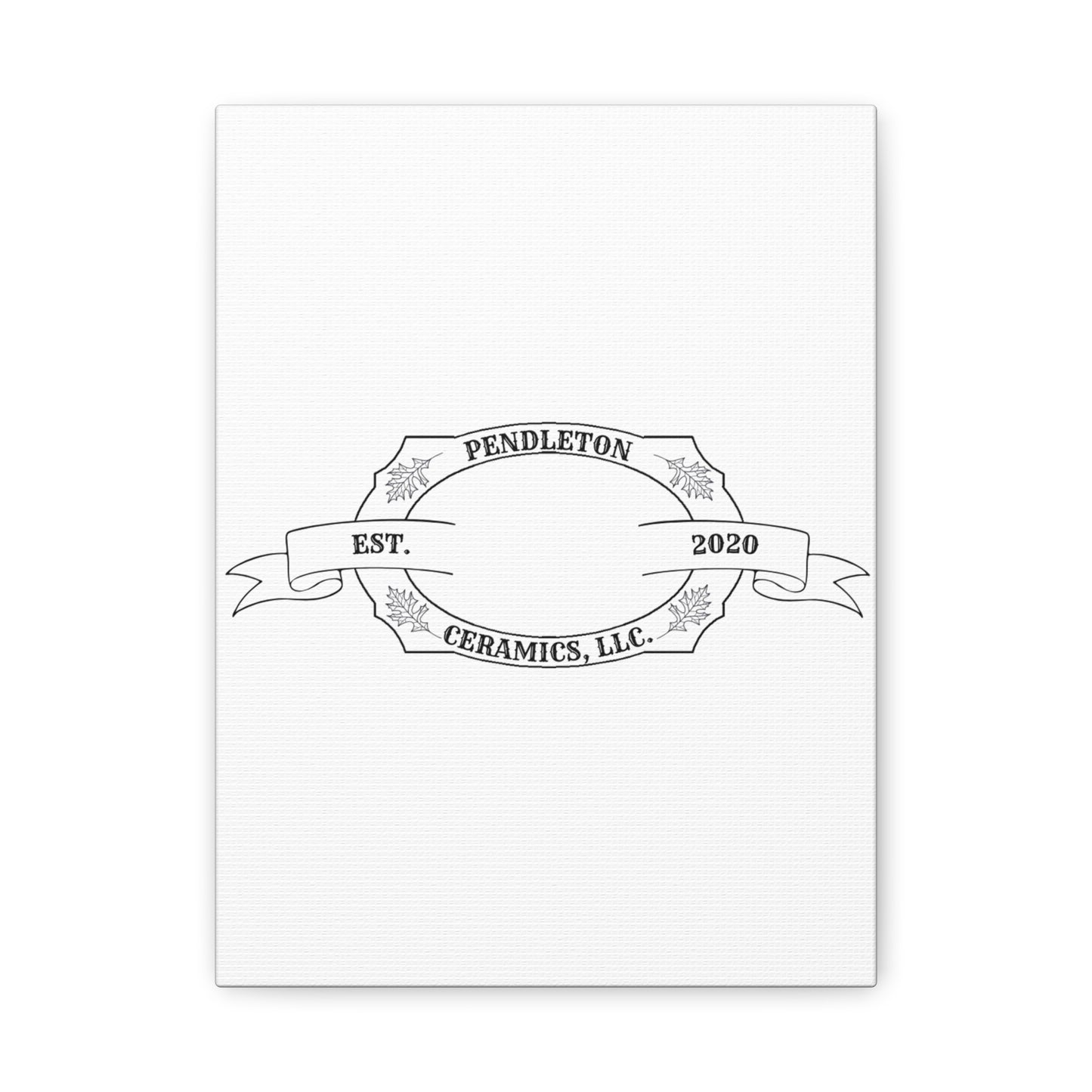 Pendleton Ceramics Logo Custom Framed Canvas Wall Art