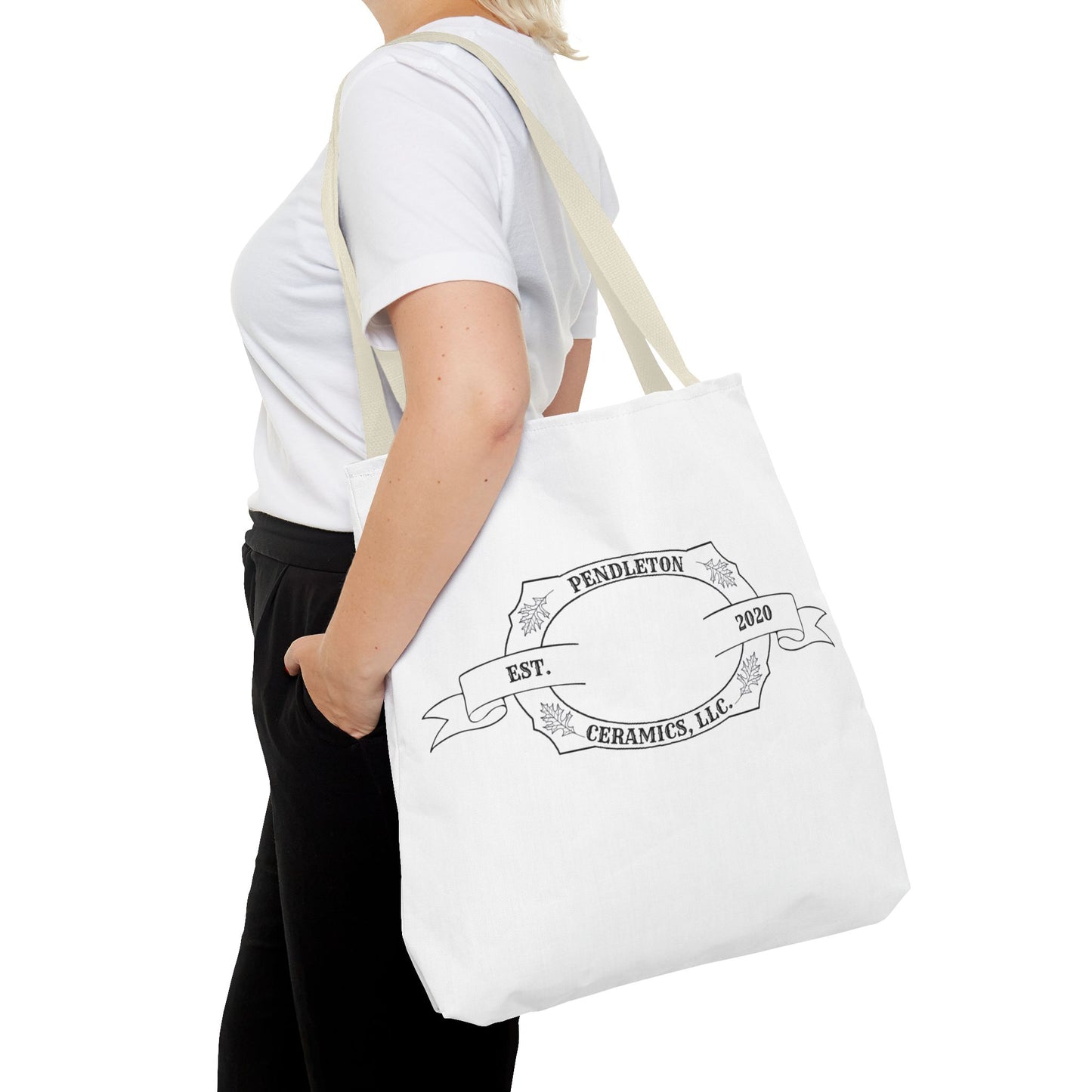 Pendleton Ceramics Logo White Tote Bag