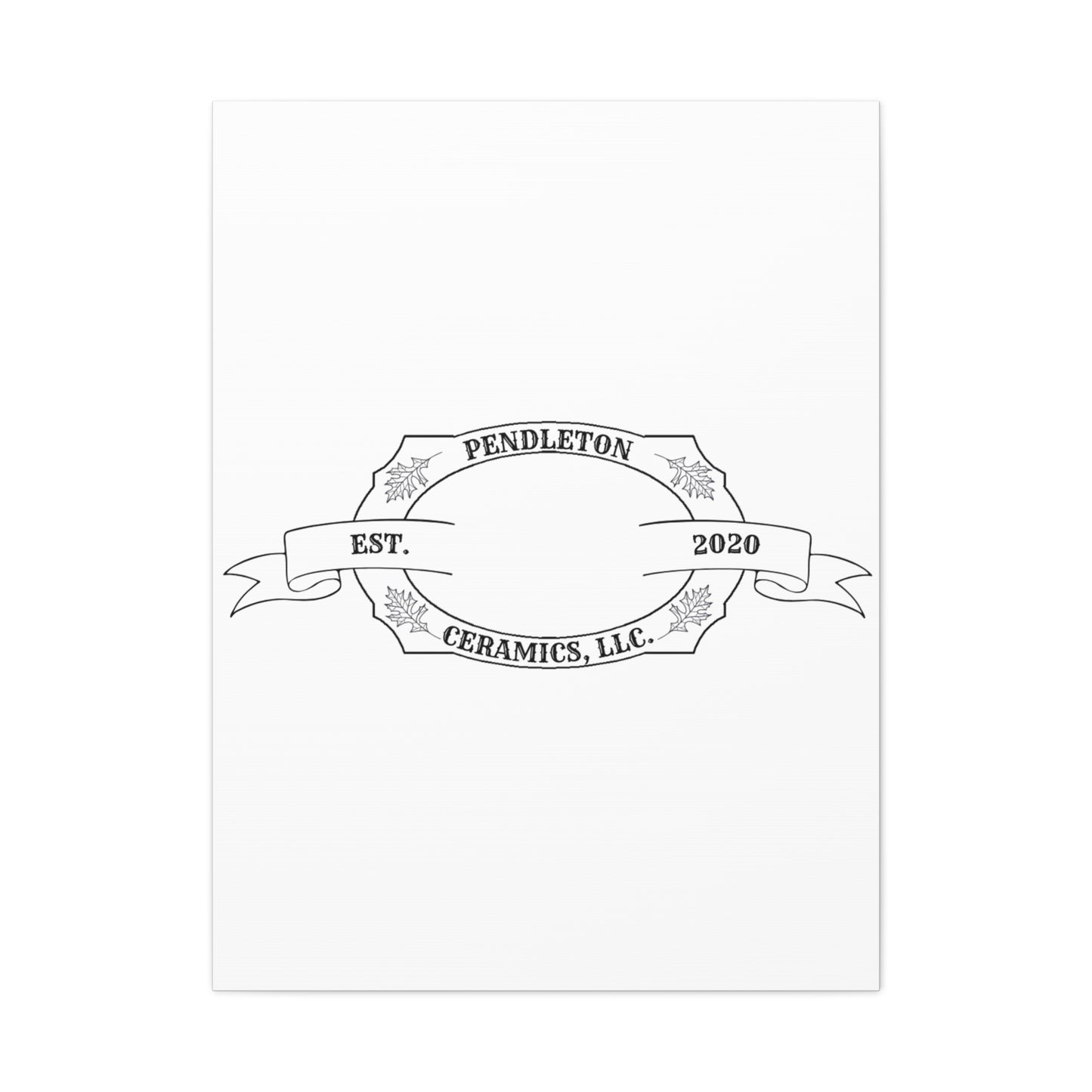 Pendleton Ceramics Logo Custom Framed Canvas Wall Art