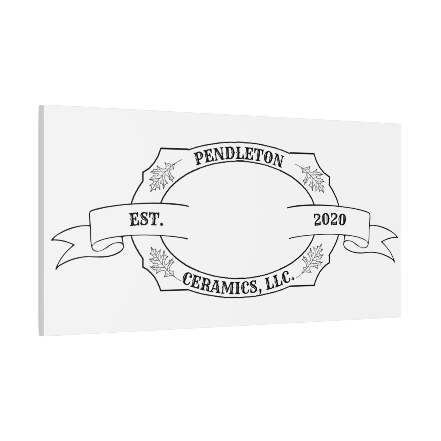 Pendleton Ceramics Logo Custom Framed Canvas Wall Art