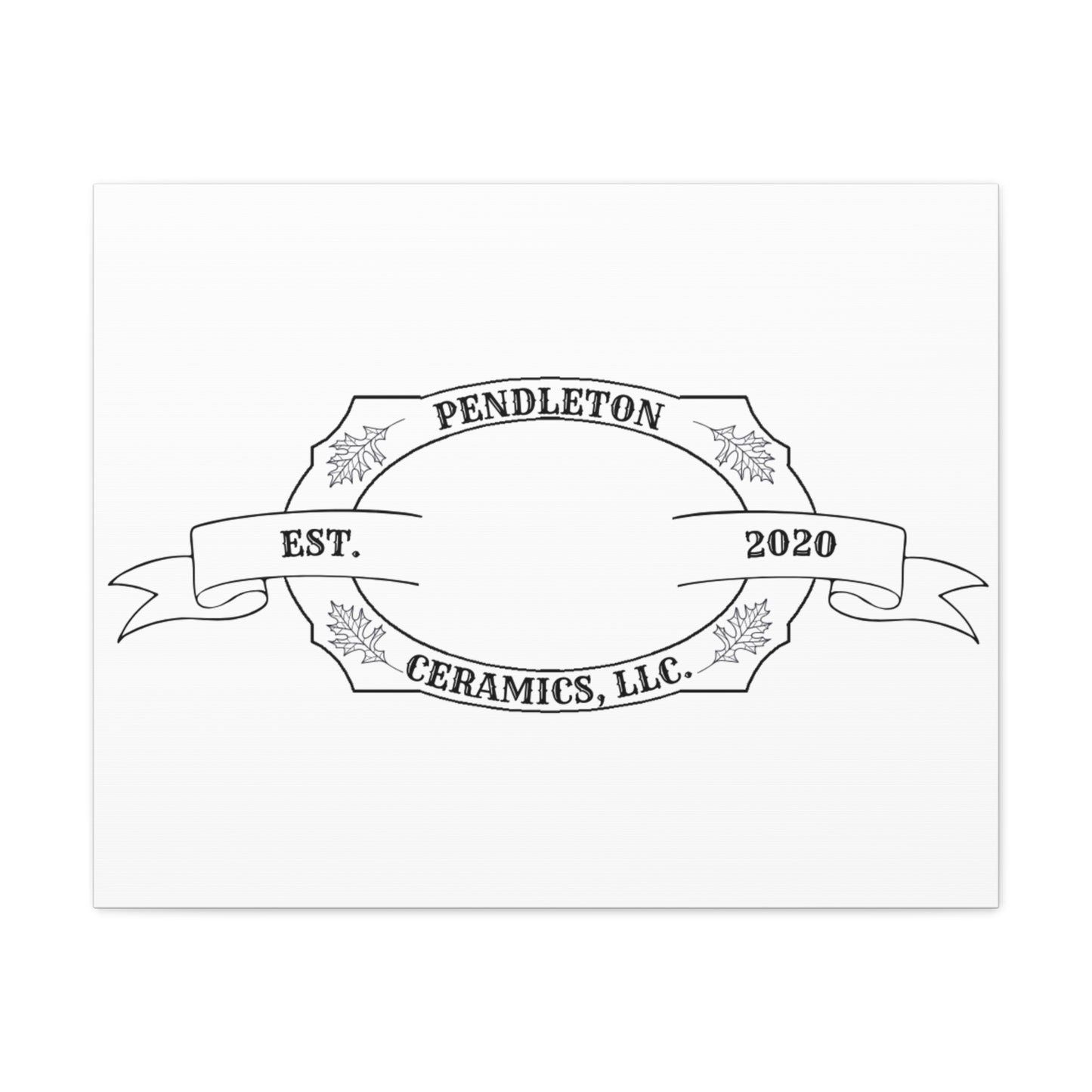 Pendleton Ceramics Logo Custom Framed Canvas Wall Art