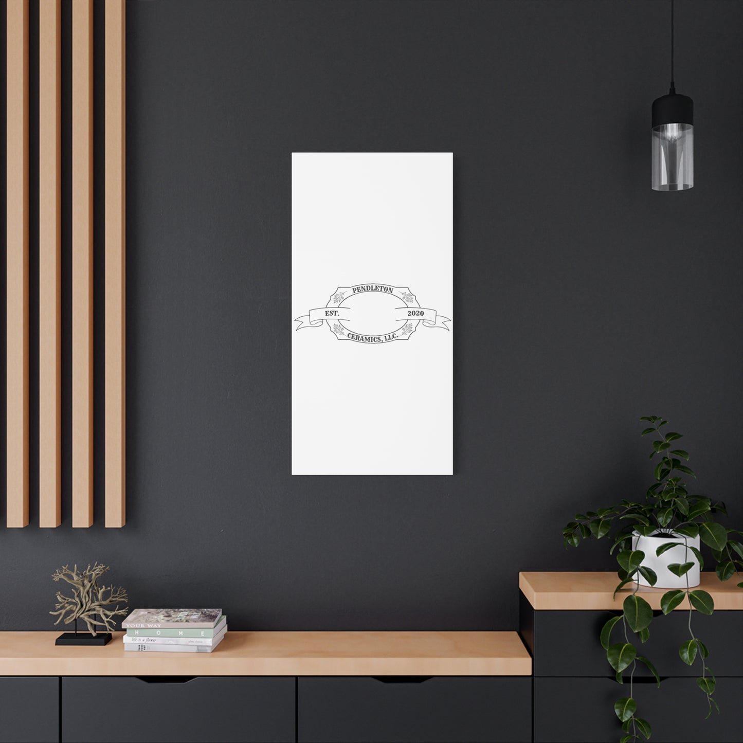 Pendleton Ceramics Logo Custom Framed Canvas Wall Art
