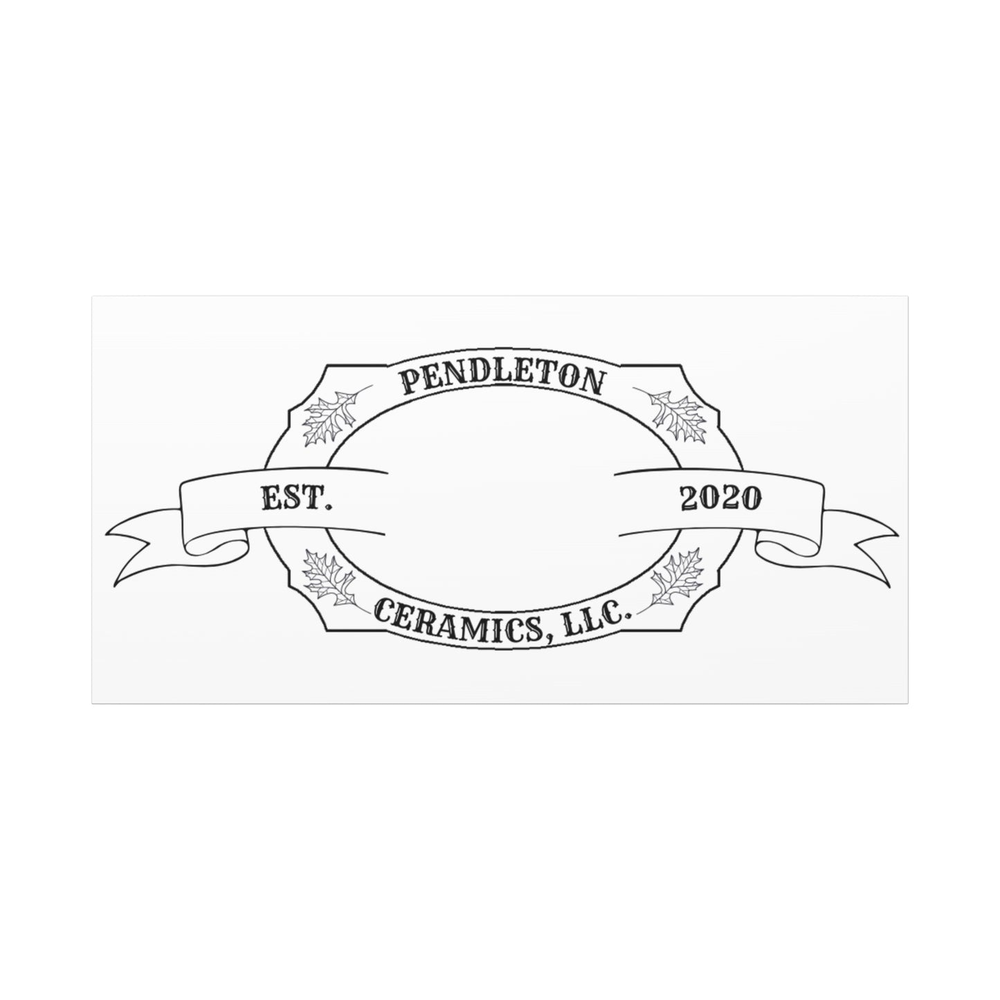 Pendleton Ceramics Logo Custom Framed Canvas Wall Art