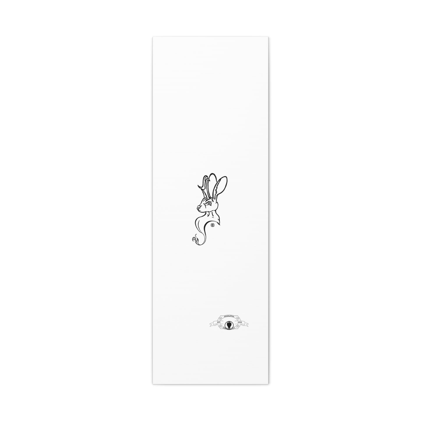 Jackalope Bust Drawing Art Stretched Canvas Wall Decor