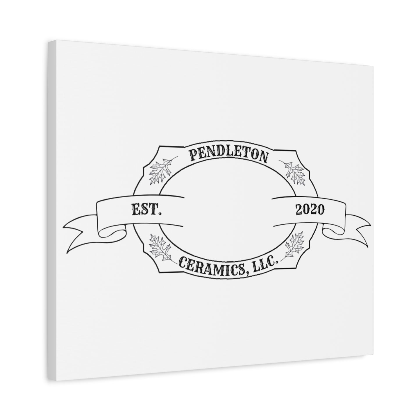 Pendleton Ceramics Logo Custom Framed Canvas Wall Art