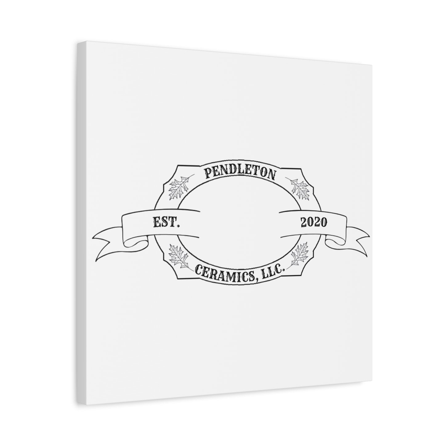 Pendleton Ceramics Logo Custom Framed Canvas Wall Art