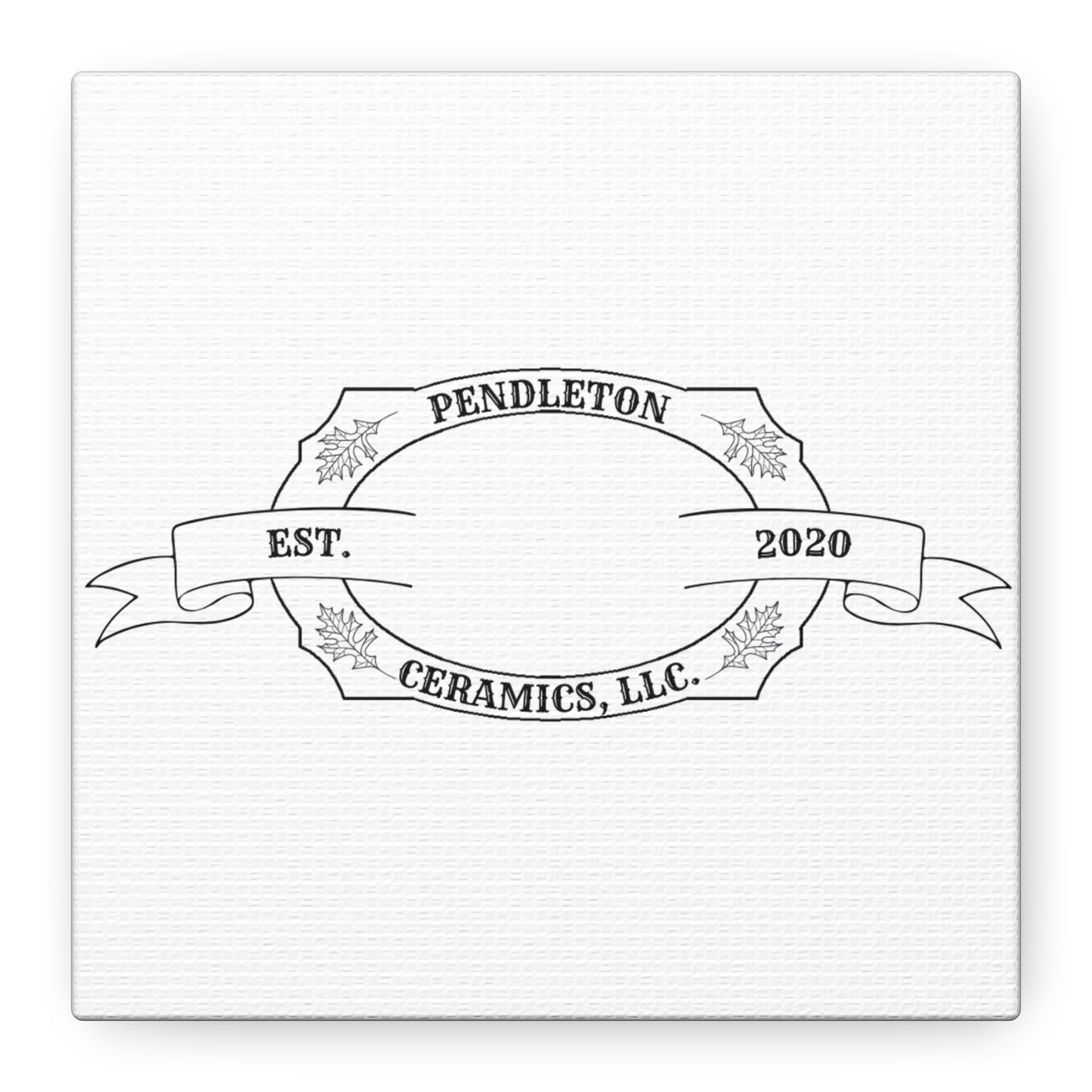 Pendleton Ceramics Logo Custom Framed Canvas Wall Art