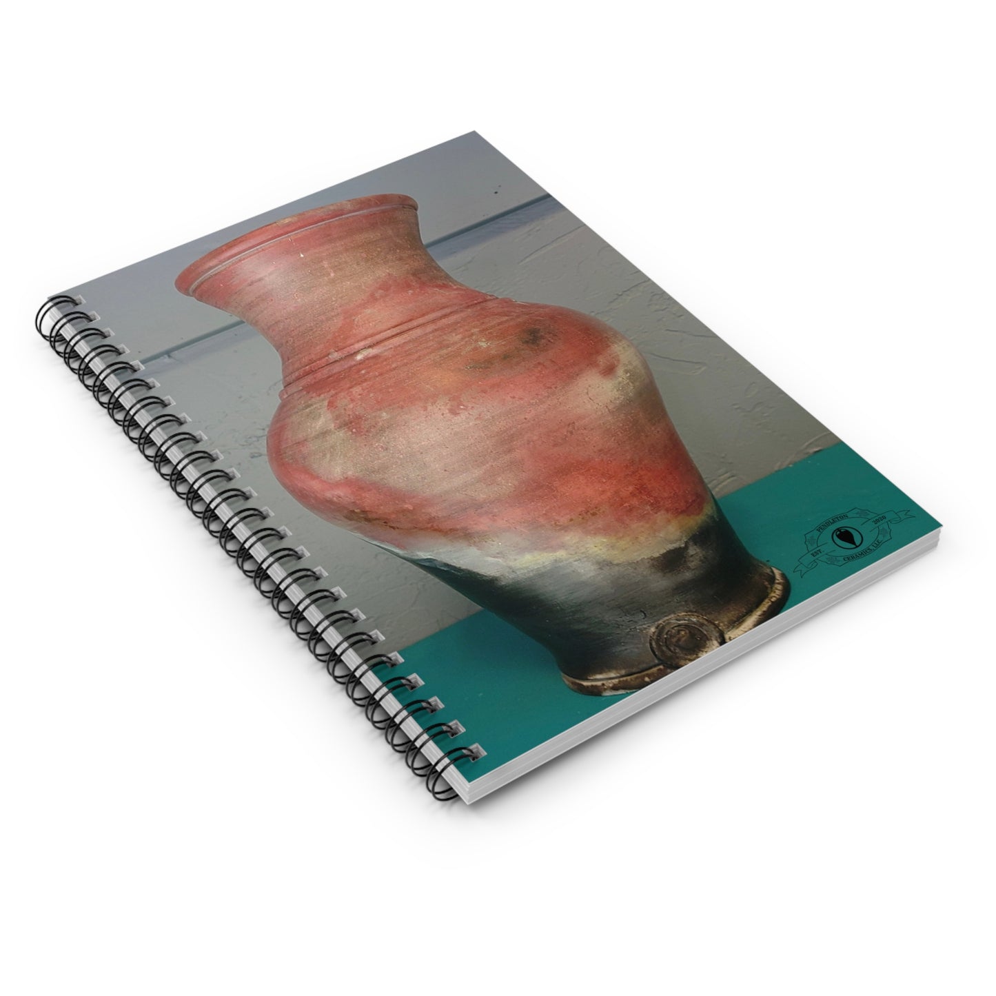 Pitfire Ceramic Vase Design Spiral Ruled Line Notebook
