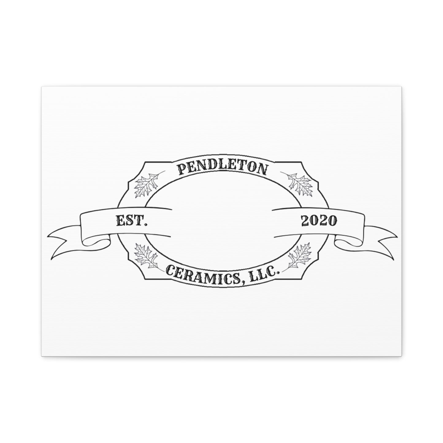 Pendleton Ceramics Logo Custom Framed Canvas Wall Art