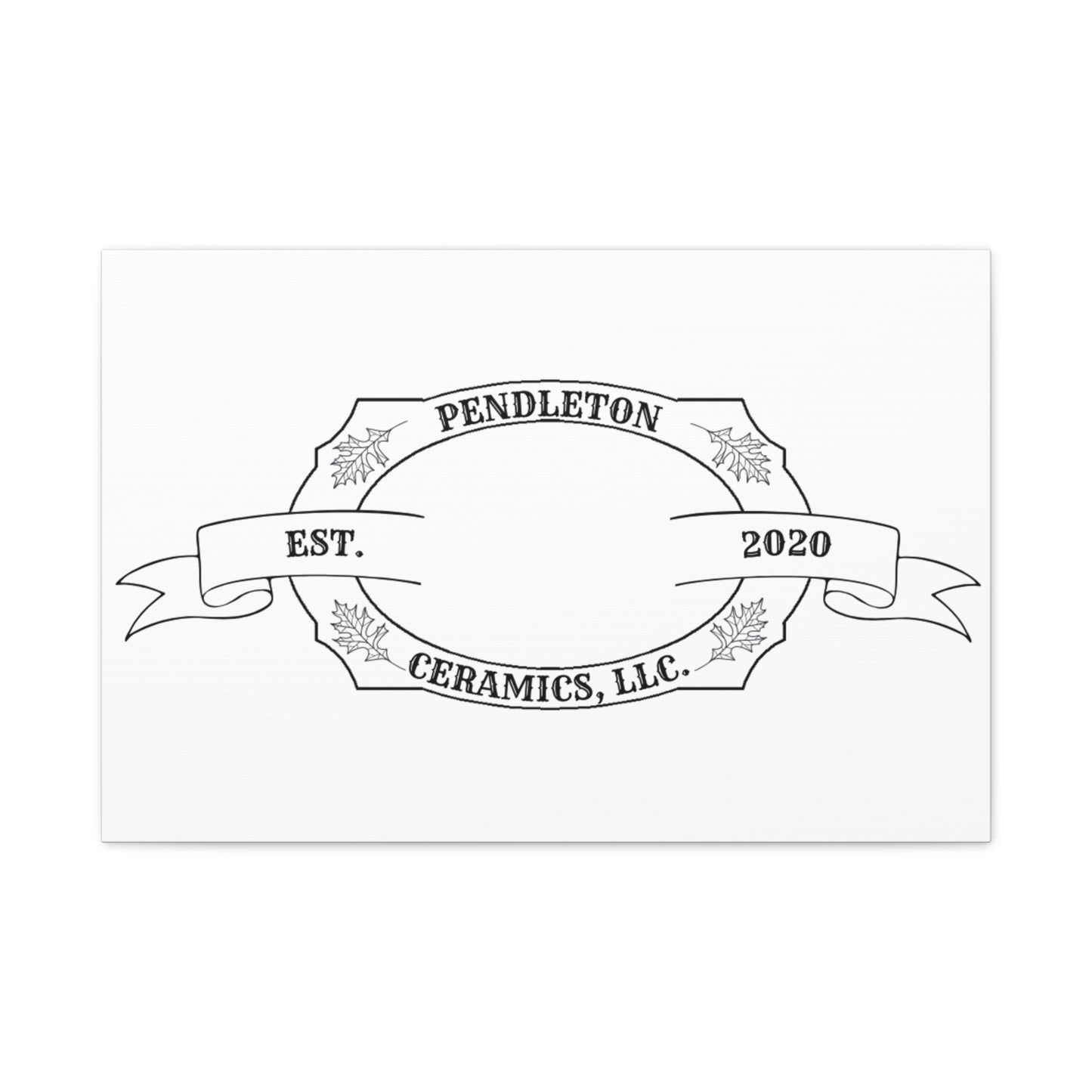 Pendleton Ceramics Logo Custom Framed Canvas Wall Art