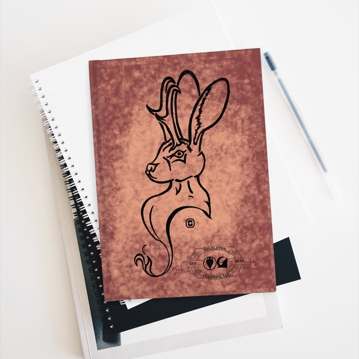 Dust Storm Jackalope Bust Drawing Sketch Journal