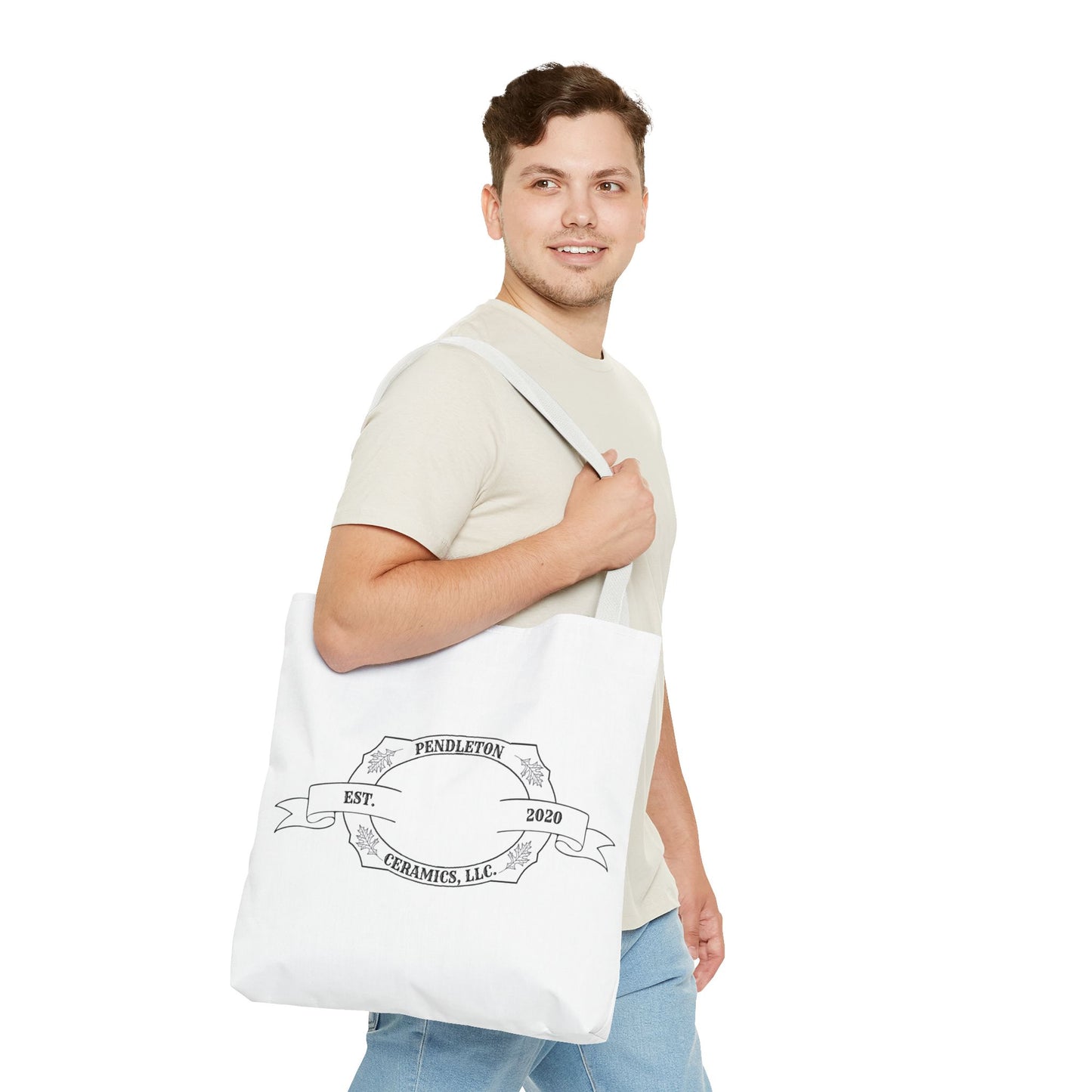 Pendleton Ceramics Logo White Tote Bag