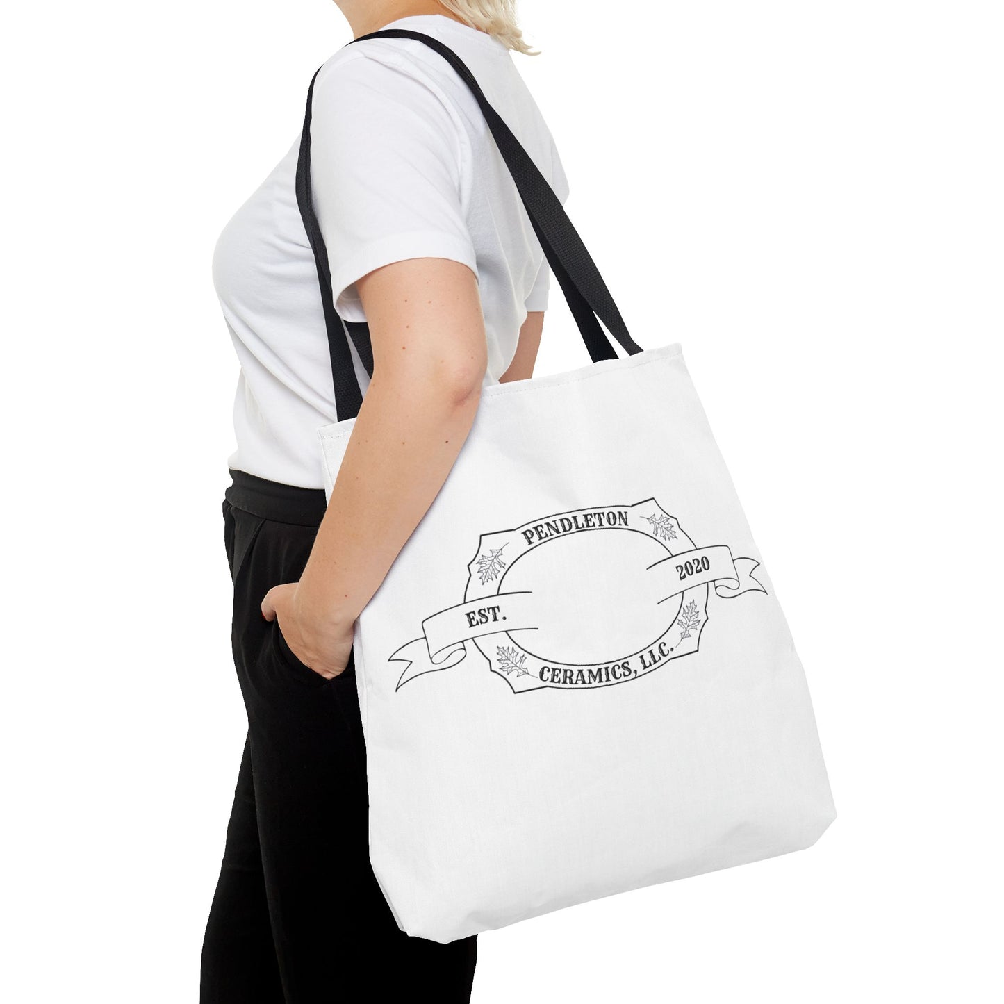 Pendleton Ceramics Logo White Tote Bag