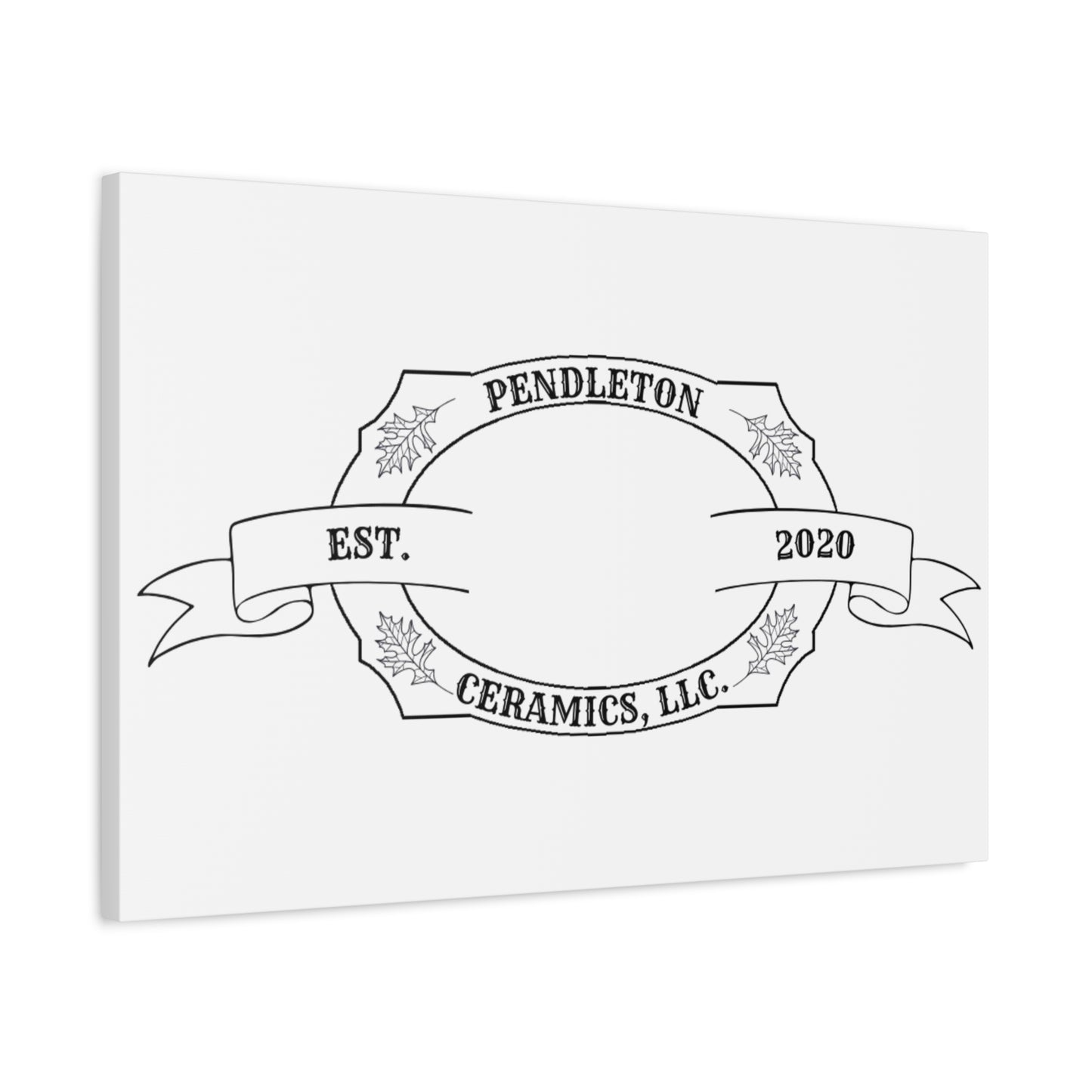 Pendleton Ceramics Logo Custom Framed Canvas Wall Art