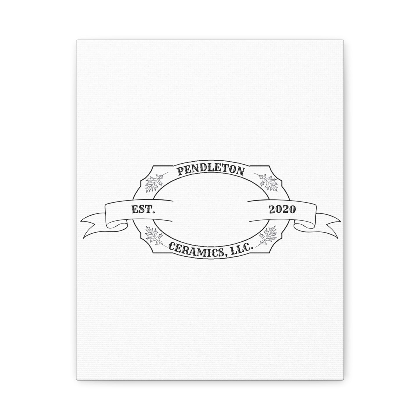 Pendleton Ceramics Logo Custom Framed Canvas Wall Art