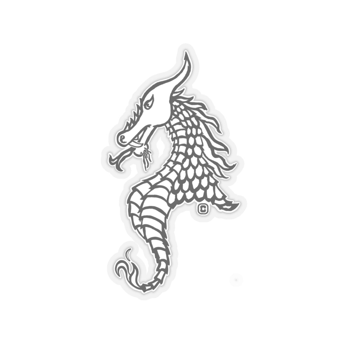 Dragon Fantasy Bust Drawing Kiss-Cut Stickers