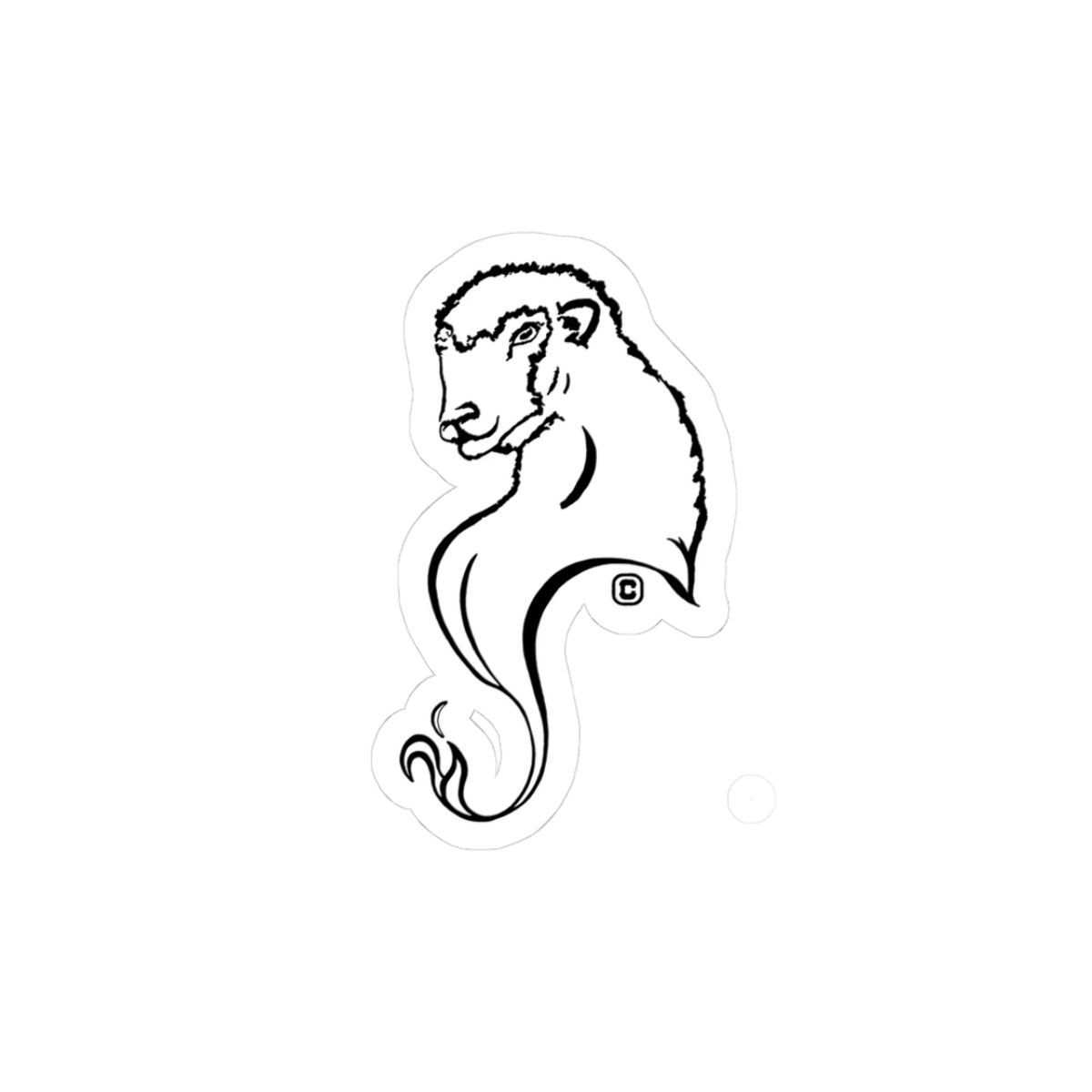 Sheep Ewe Animal Bust Drawing Kiss-Cut Stickers