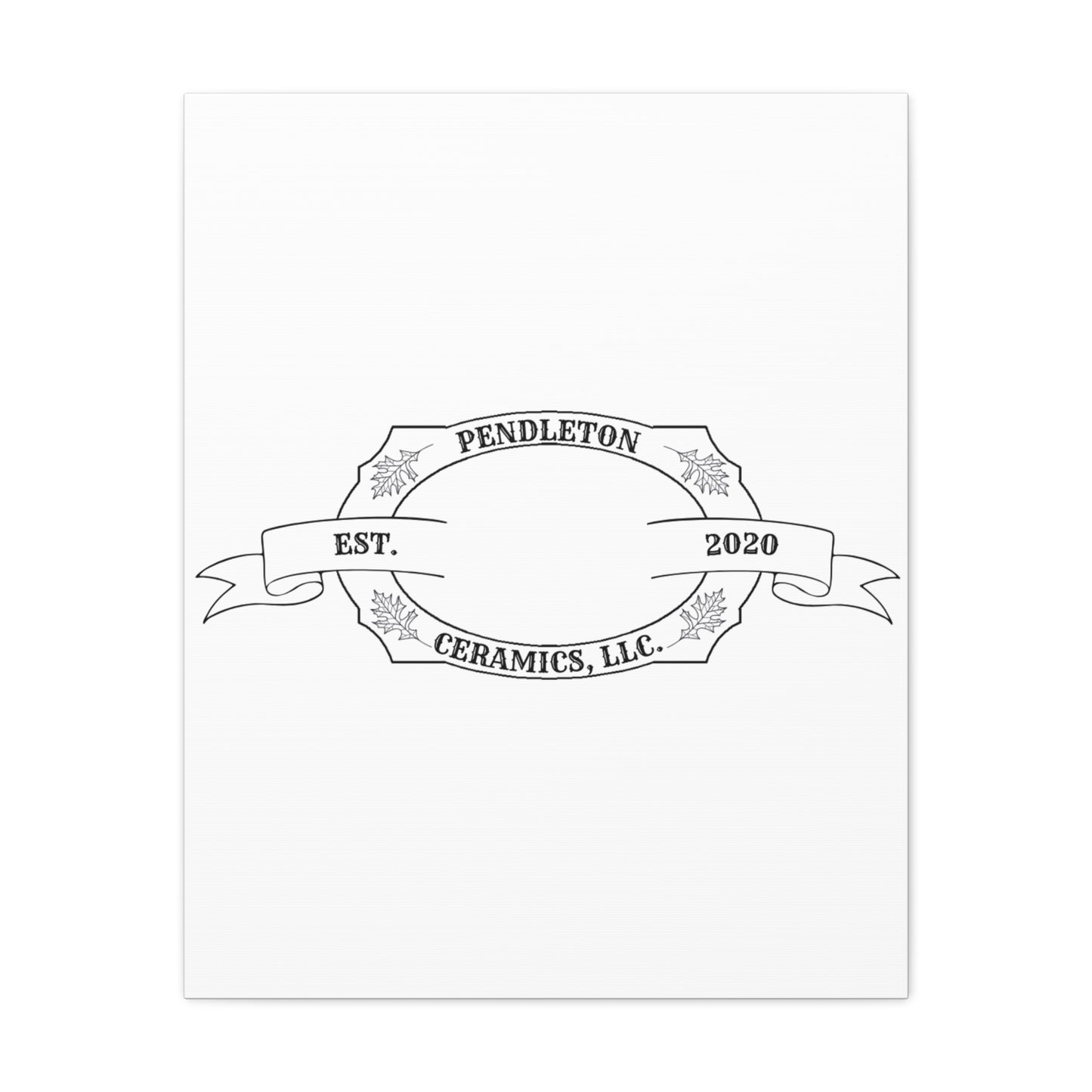 Pendleton Ceramics Logo Custom Framed Canvas Wall Art