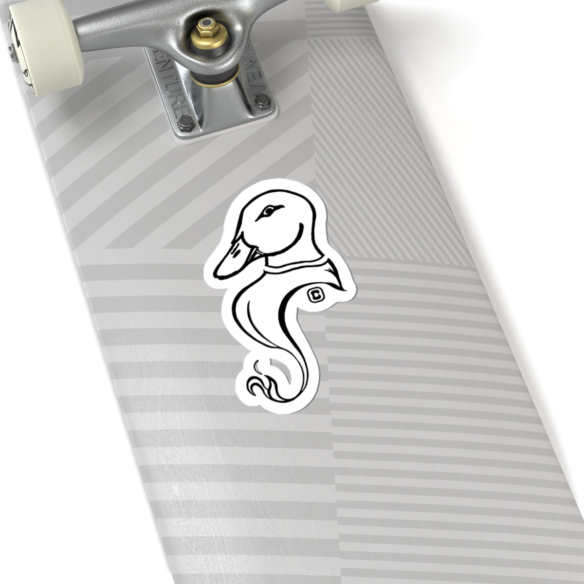 Duck Animal Bust Drawing Kiss-Cut Stickers