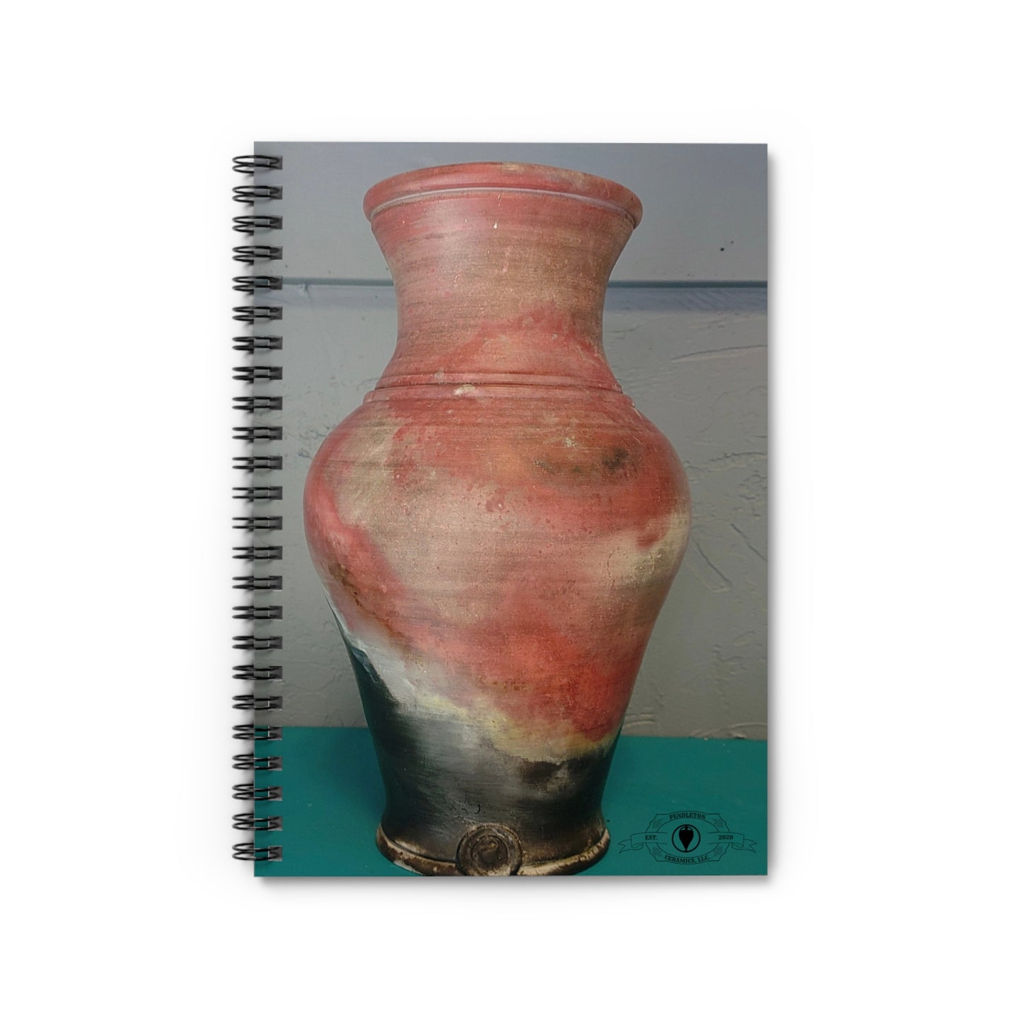 Pitfire Ceramic Vase Design Spiral Ruled Line Notebook