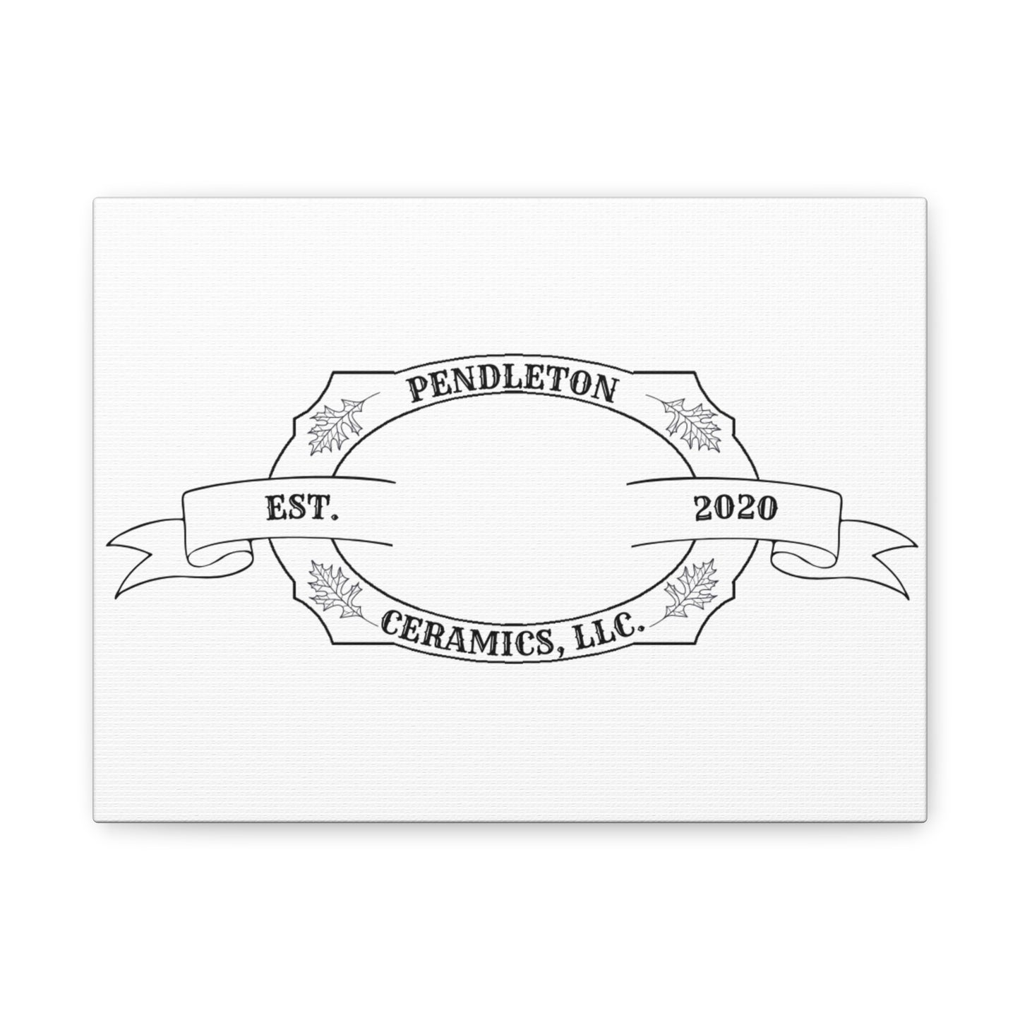 Pendleton Ceramics Logo Custom Framed Canvas Wall Art