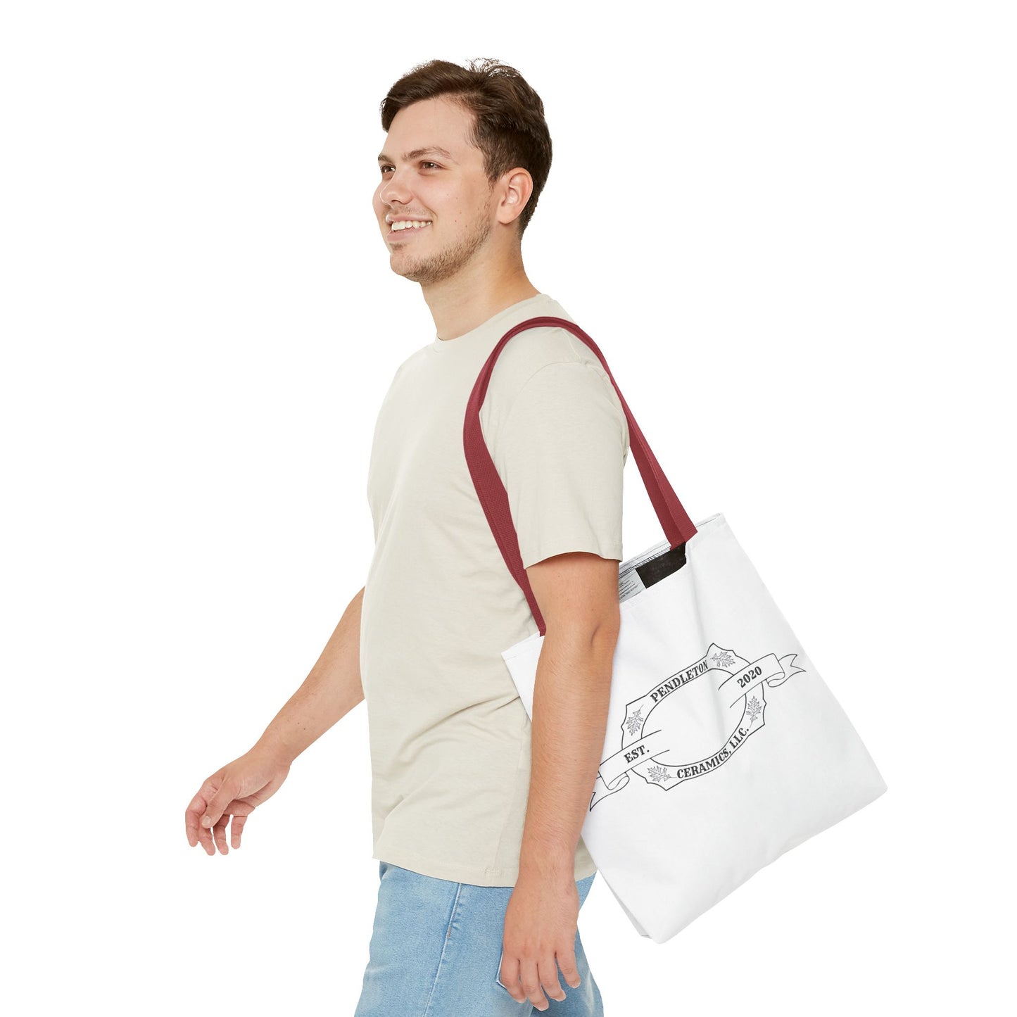 Pendleton Ceramics Logo White Tote Bag