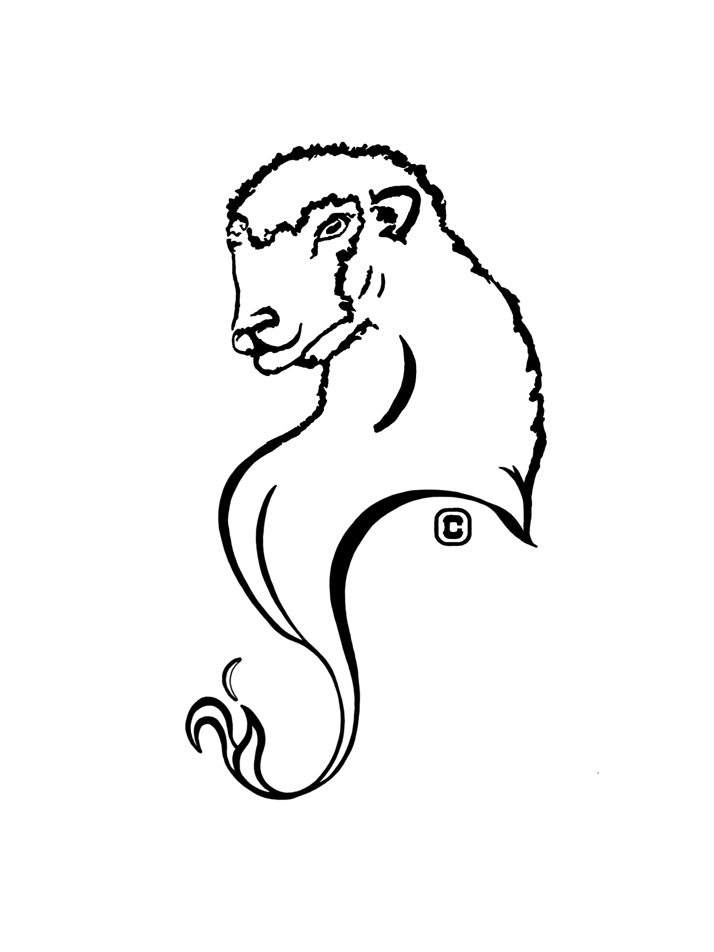 Duck Animal Bust Drawing Kiss-Cut Stickers