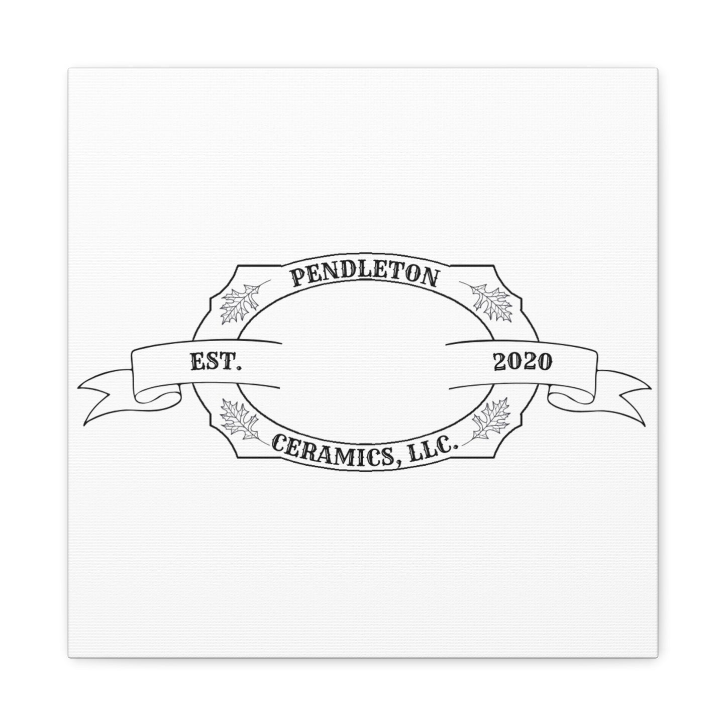 Pendleton Ceramics Logo Custom Framed Canvas Wall Art