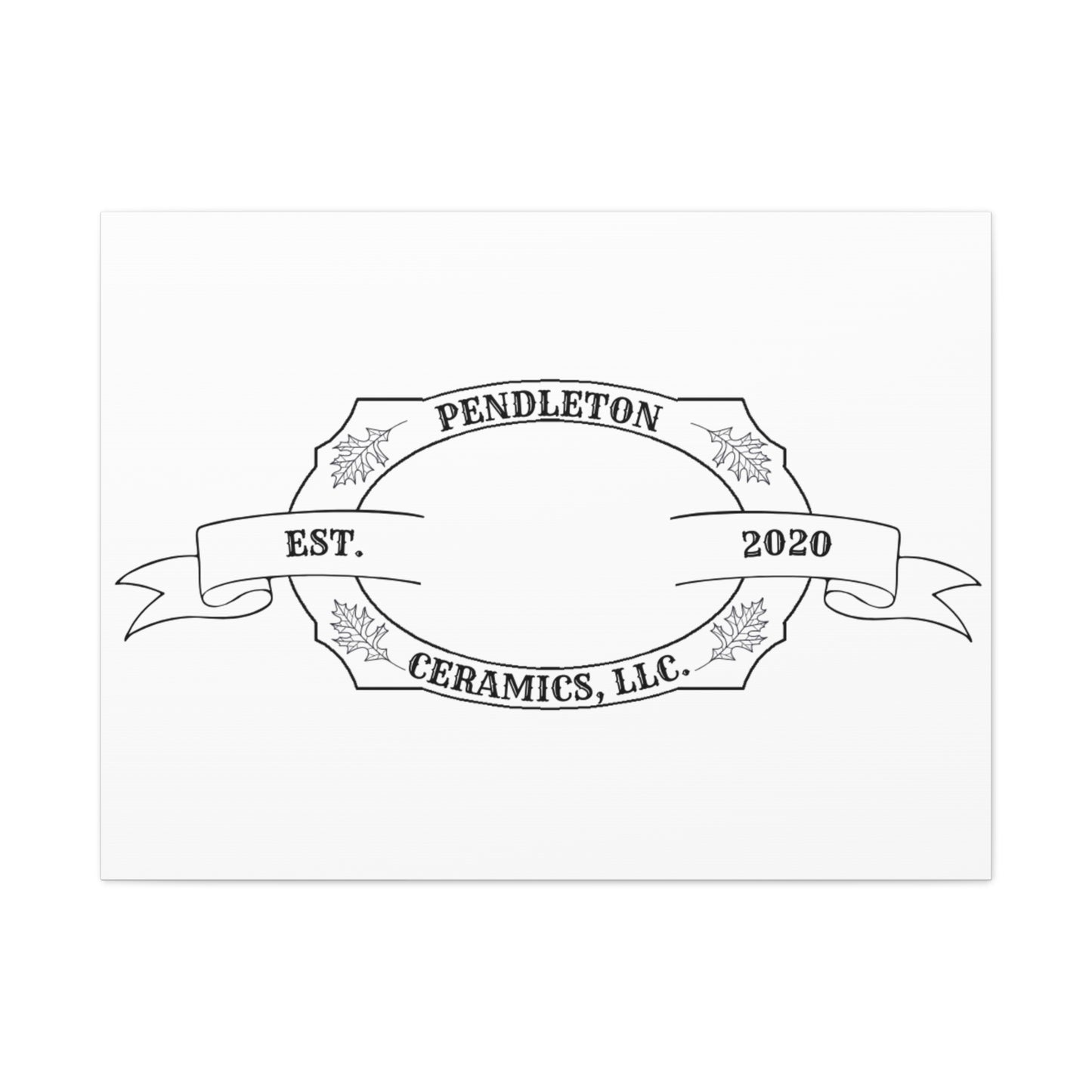 Pendleton Ceramics Logo Custom Framed Canvas Wall Art