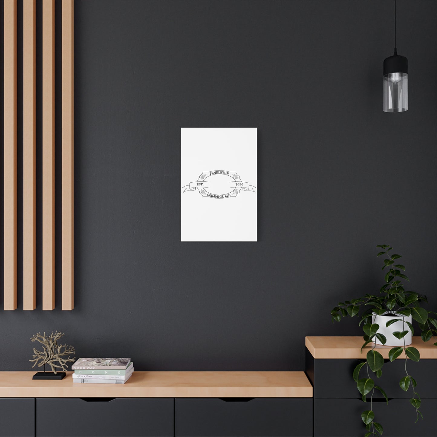 Pendleton Ceramics Logo Custom Framed Canvas Wall Art