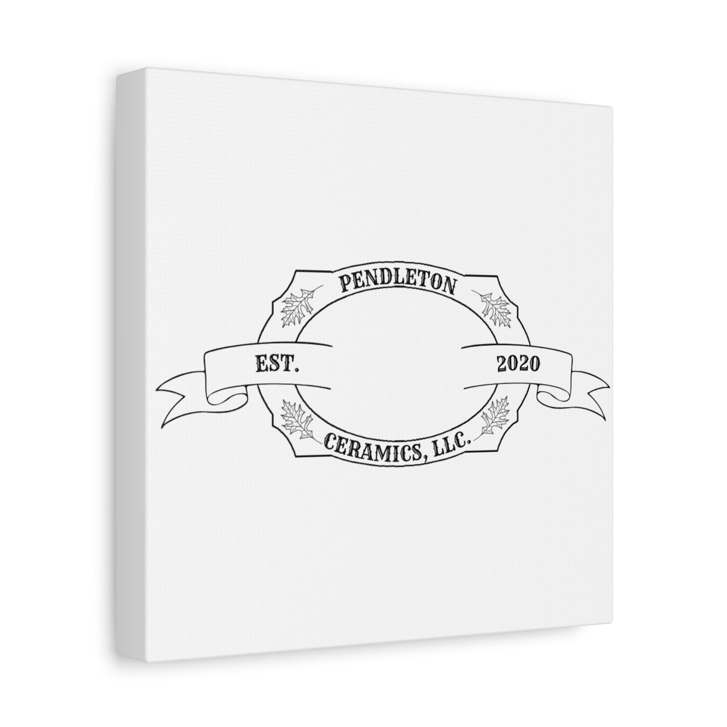 Pendleton Ceramics Logo Custom Framed Canvas Wall Art