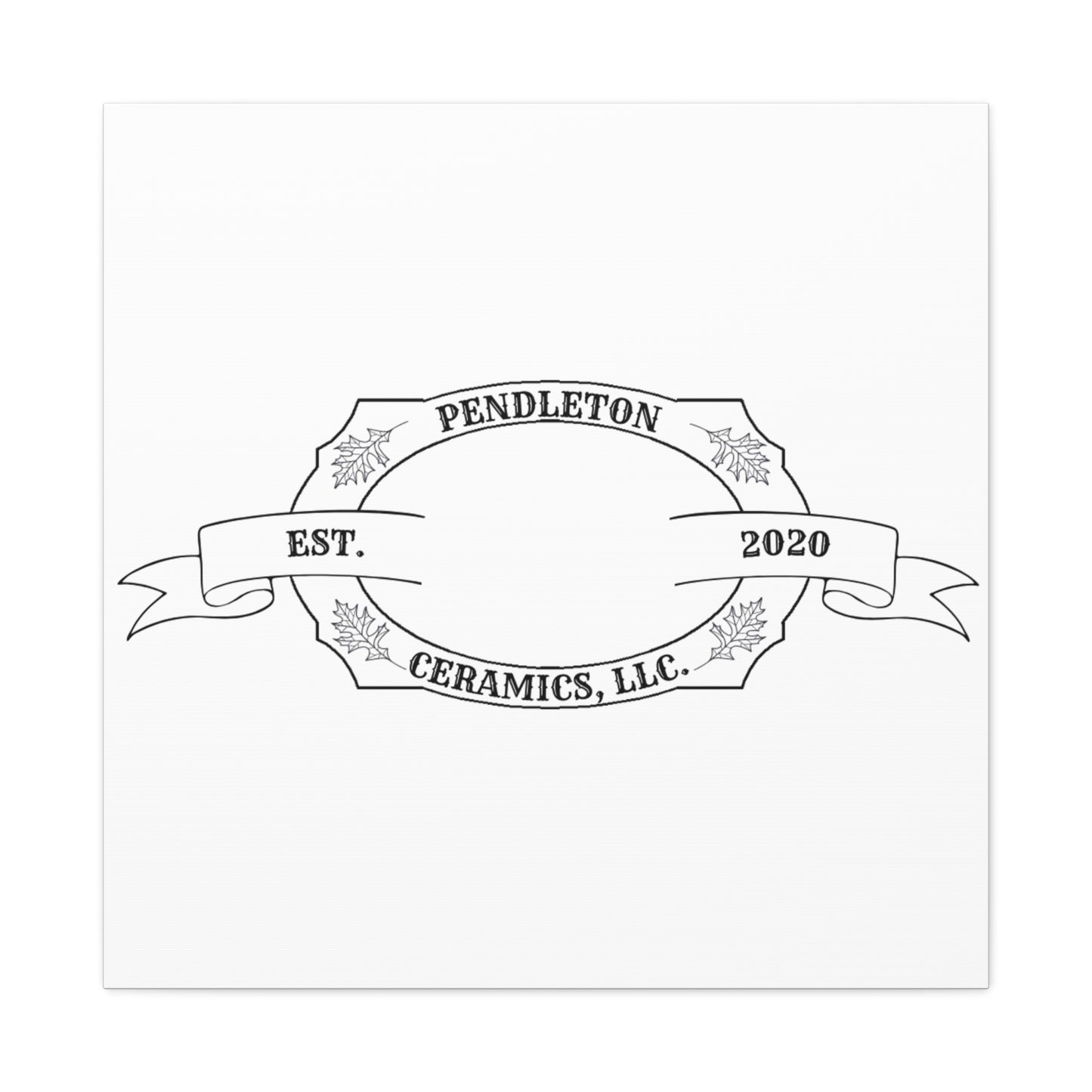 Pendleton Ceramics Logo Custom Framed Canvas Wall Art
