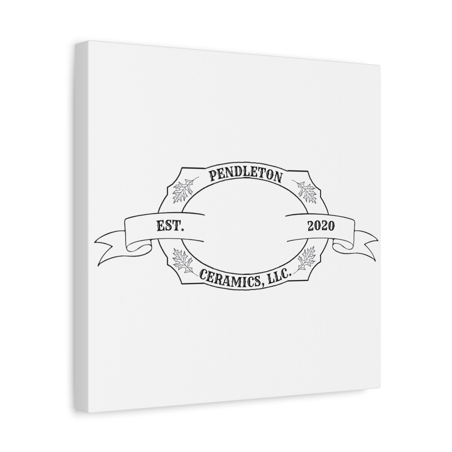 Pendleton Ceramics Logo Custom Framed Canvas Wall Art