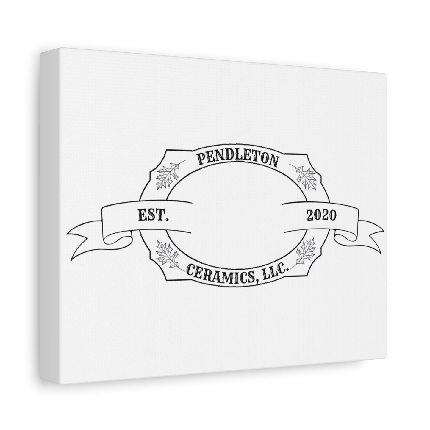 Pendleton Ceramics Logo Custom Framed Canvas Wall Art