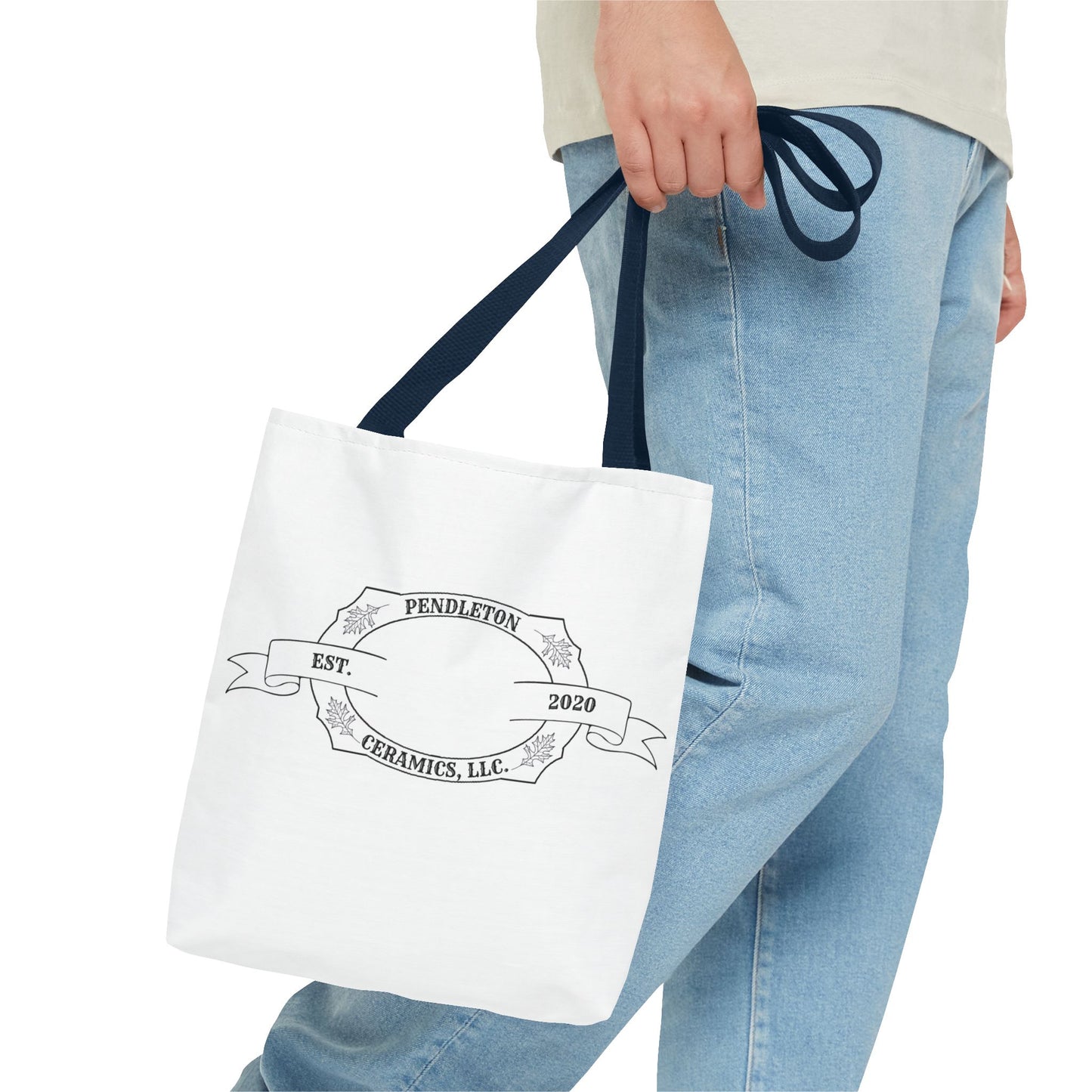 Pendleton Ceramics Logo White Tote Bag