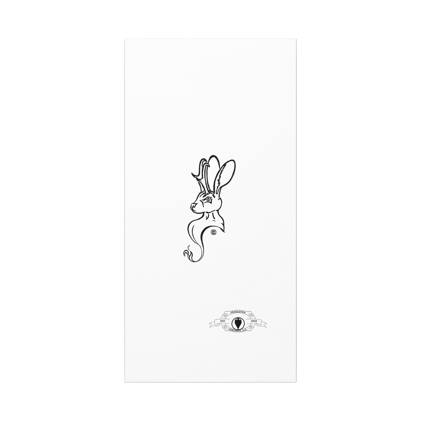 Jackalope Bust Drawing Art Stretched Canvas Wall Decor