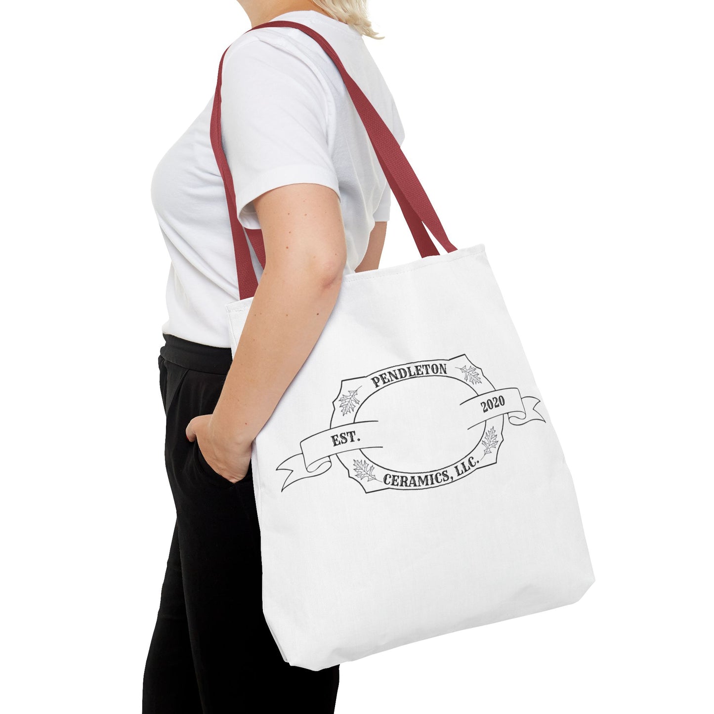 Pendleton Ceramics Logo White Tote Bag