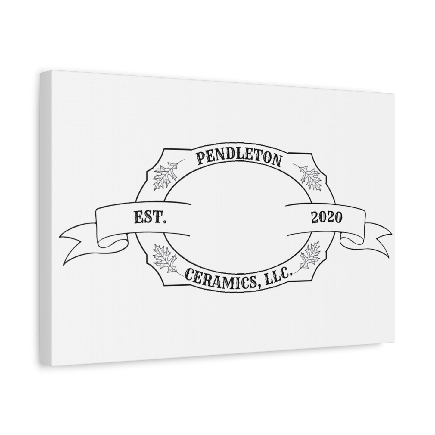 Pendleton Ceramics Logo Custom Framed Canvas Wall Art