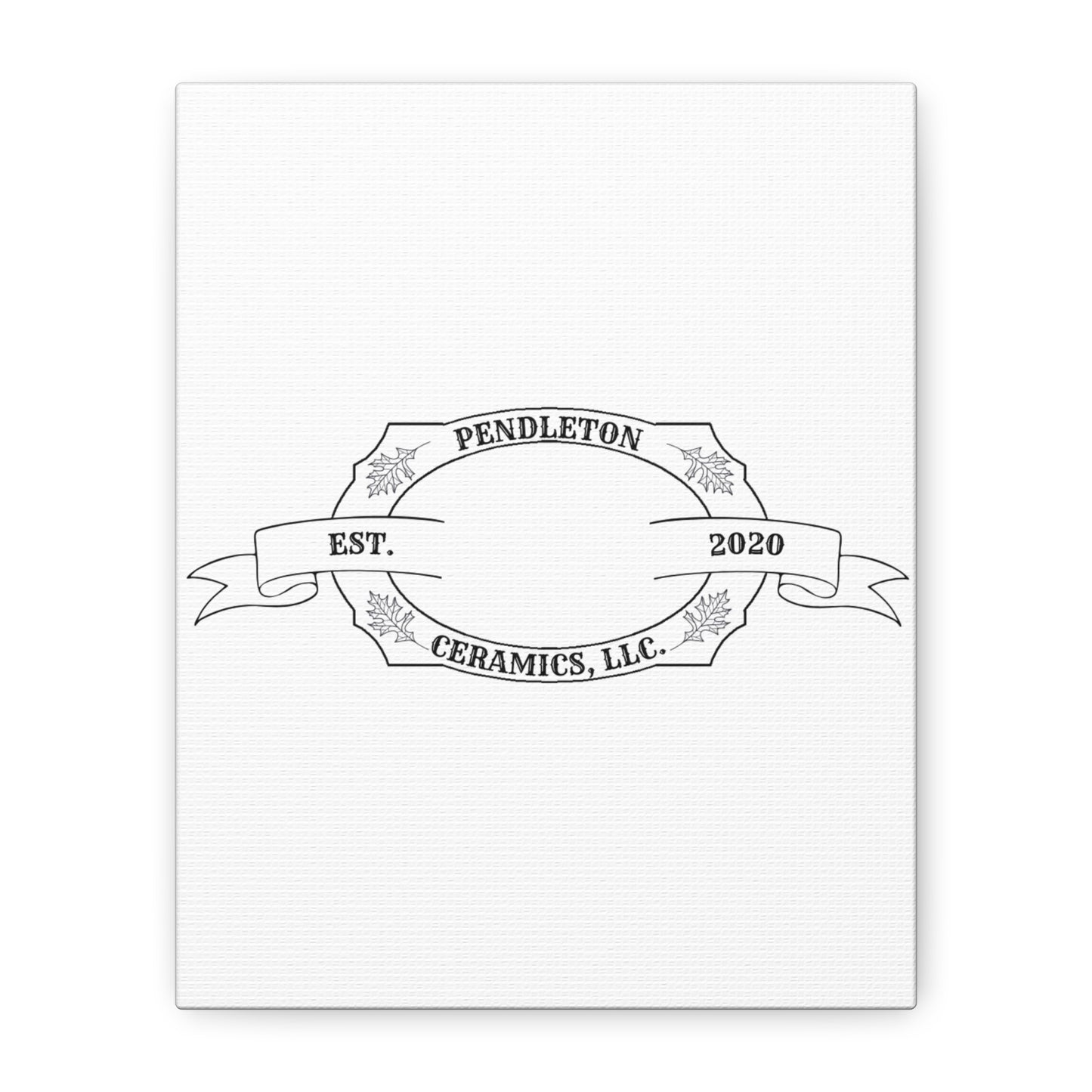 Pendleton Ceramics Logo Custom Framed Canvas Wall Art