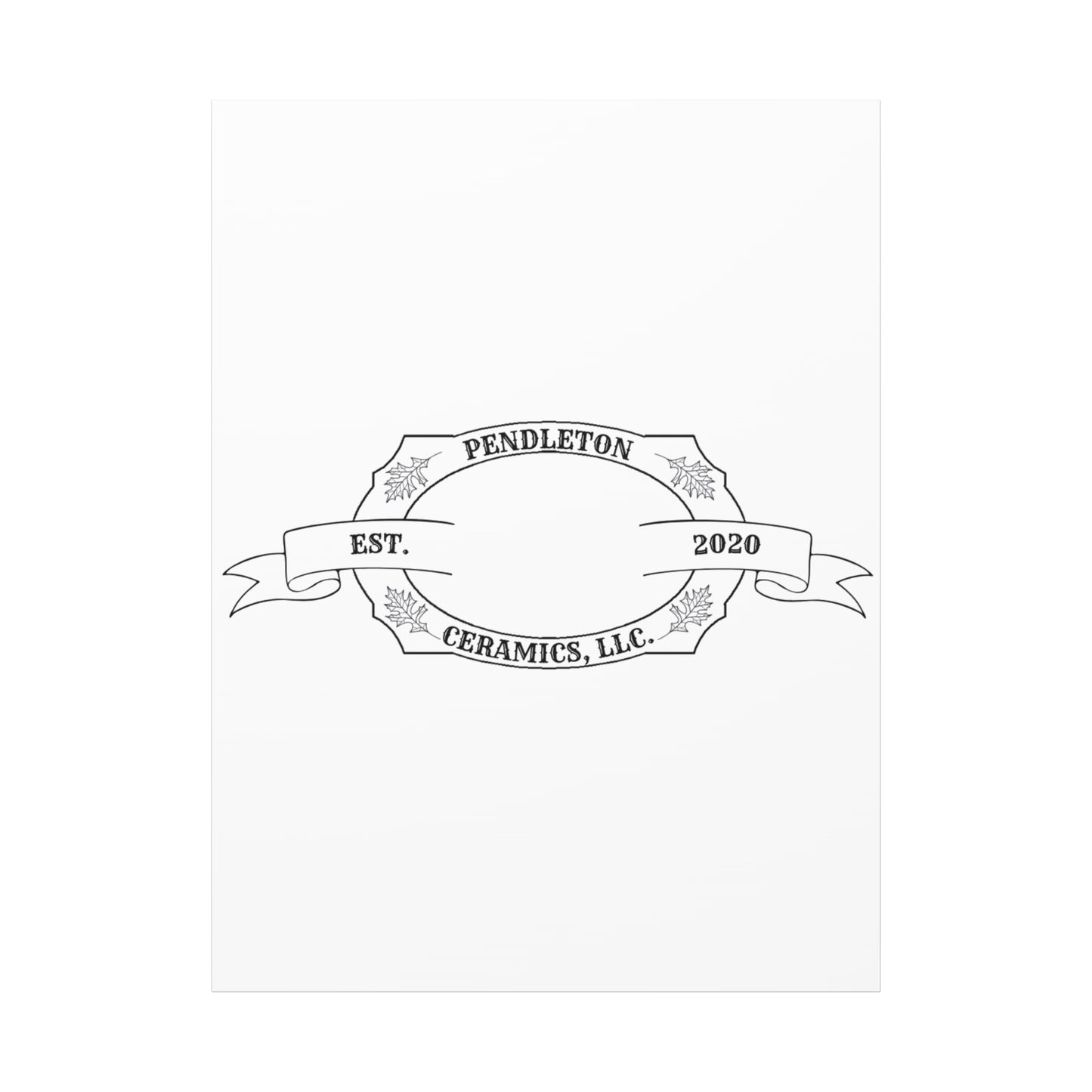 Pendleton Ceramics Logo Custom Framed Canvas Wall Art
