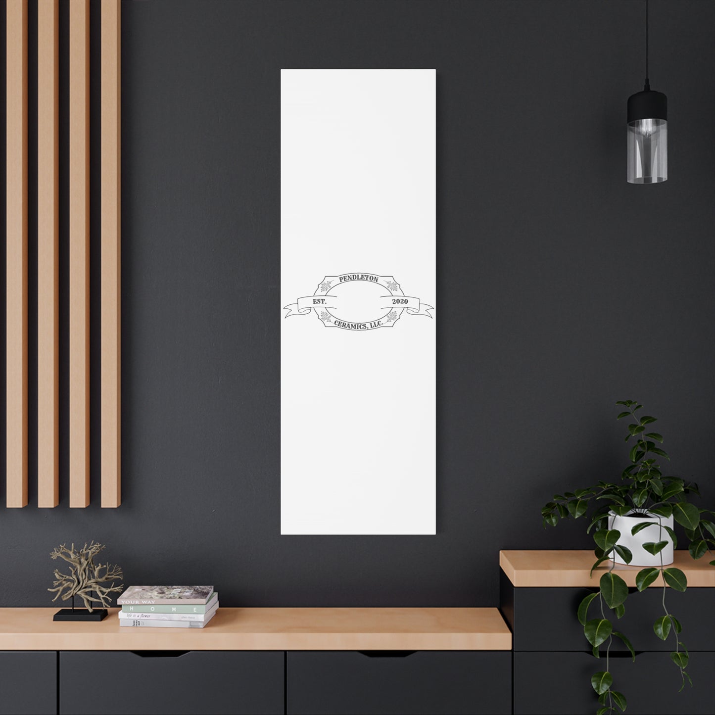 Pendleton Ceramics Logo Custom Framed Canvas Wall Art