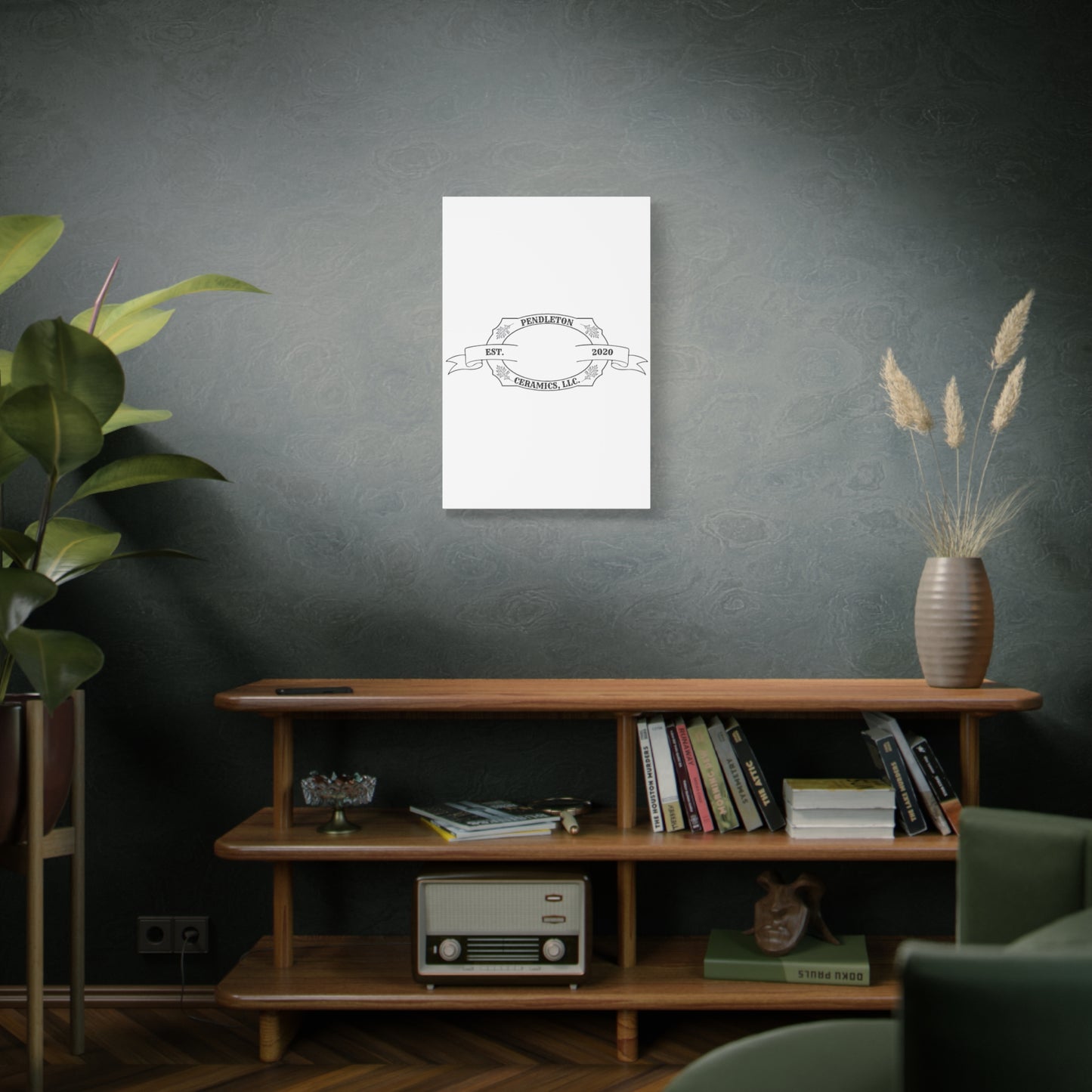 Pendleton Ceramics Logo Custom Framed Canvas Wall Art