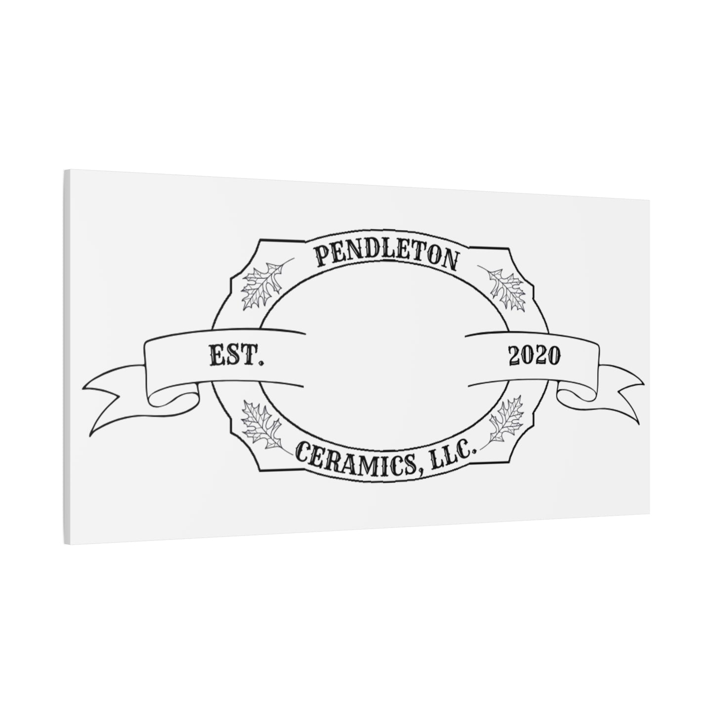 Pendleton Ceramics Logo Custom Framed Canvas Wall Art