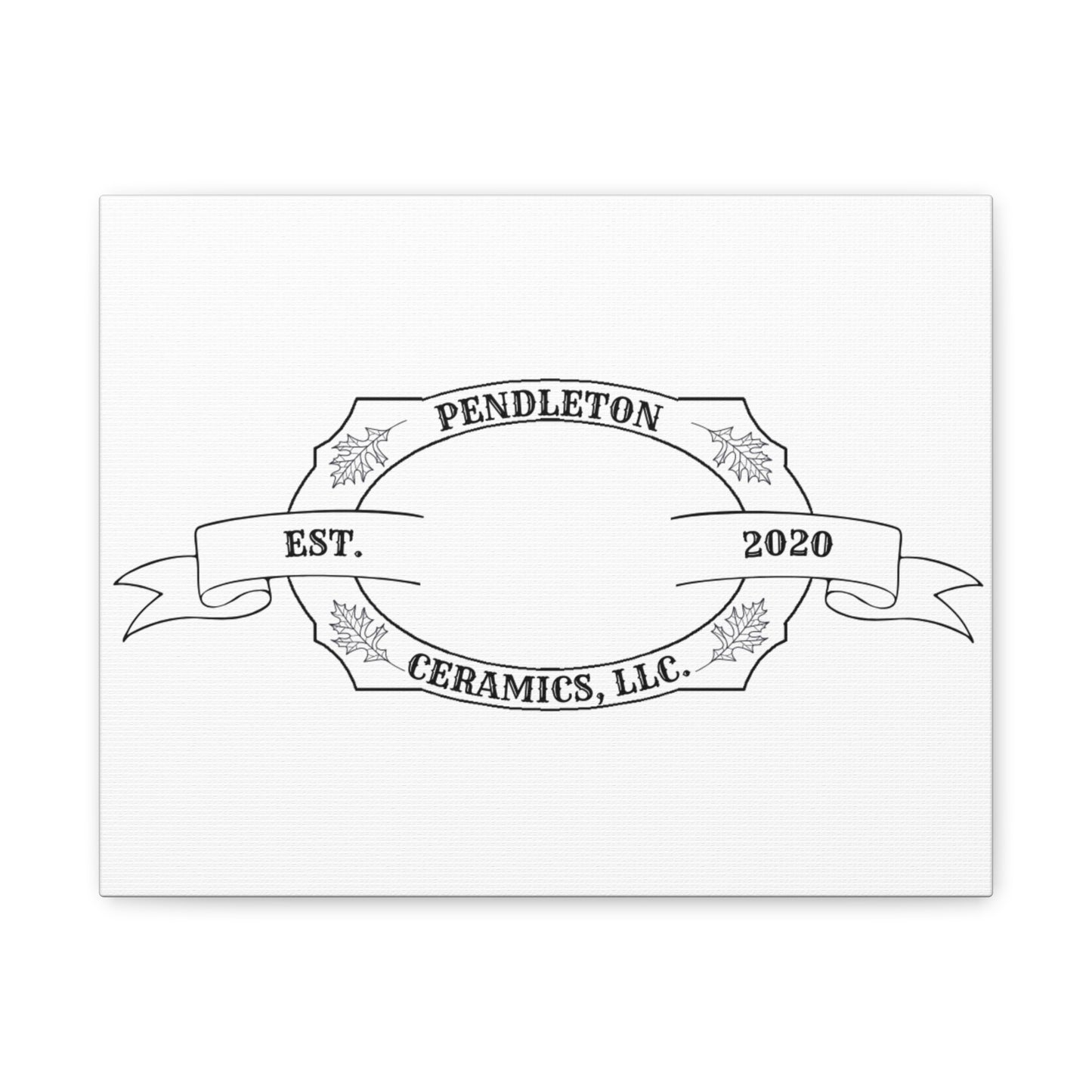 Pendleton Ceramics Logo Custom Framed Canvas Wall Art